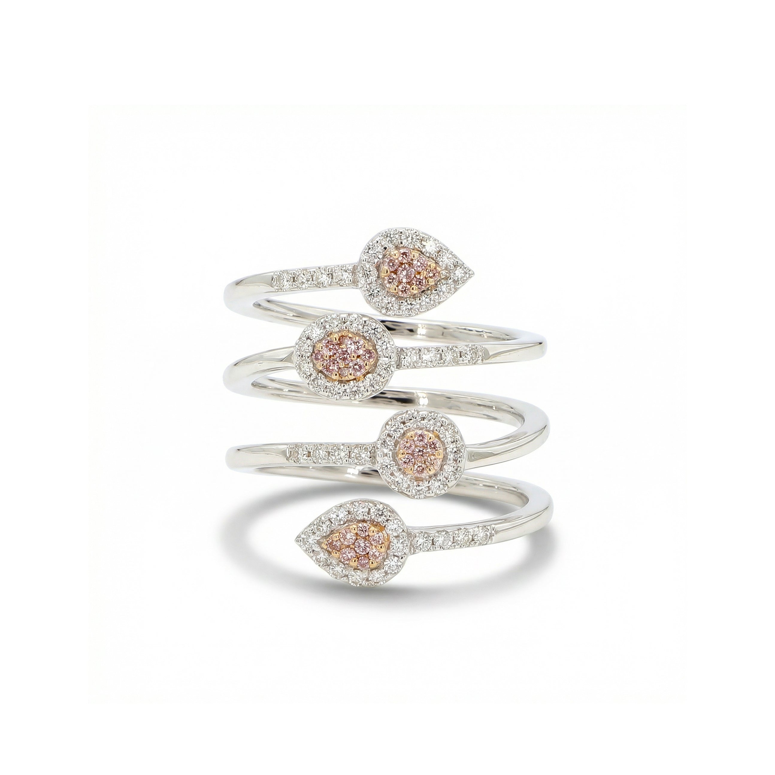 Natural Pink Diamond Spiral Ring product image 1