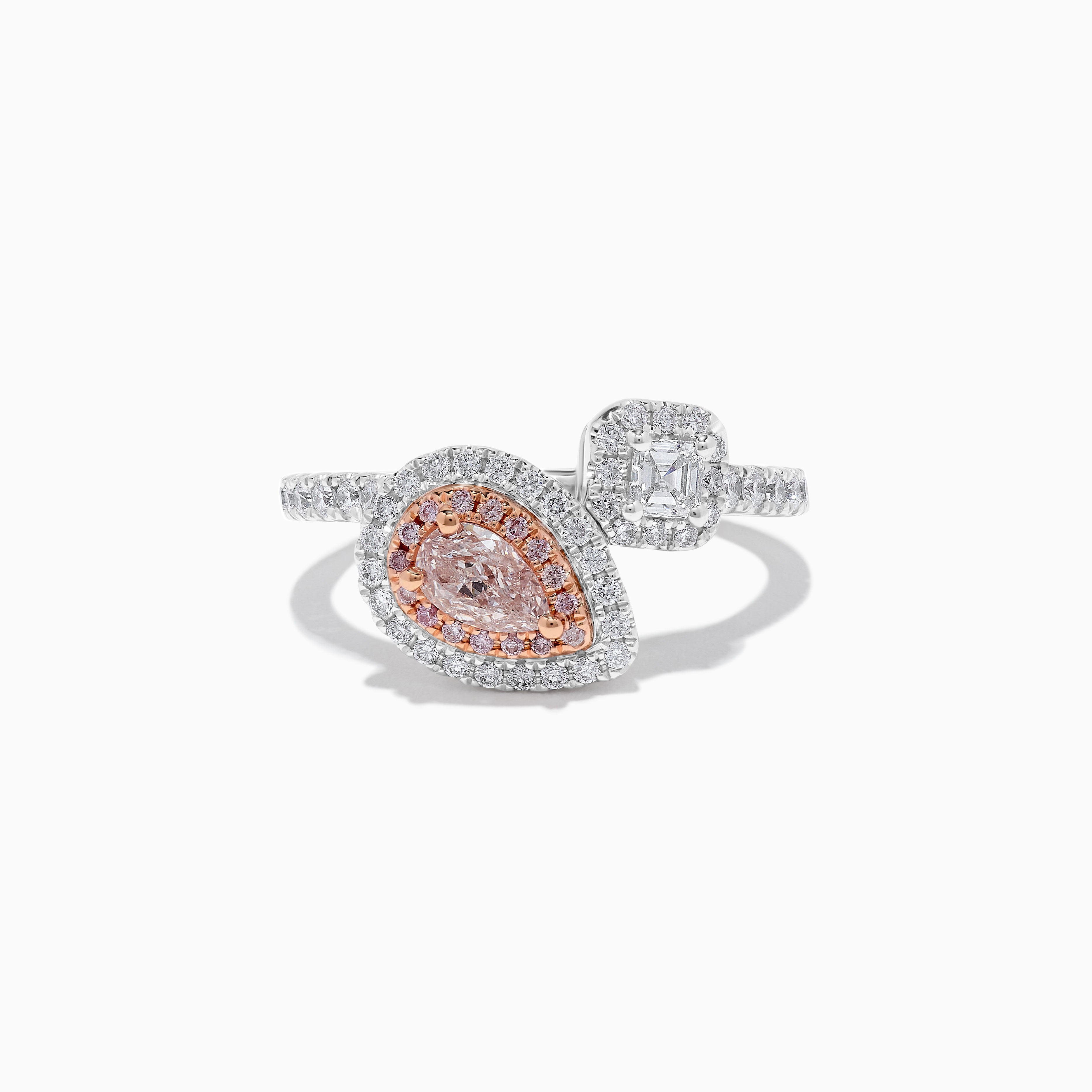 GIA Pink Pear & White Diamond Ring JRP0279H