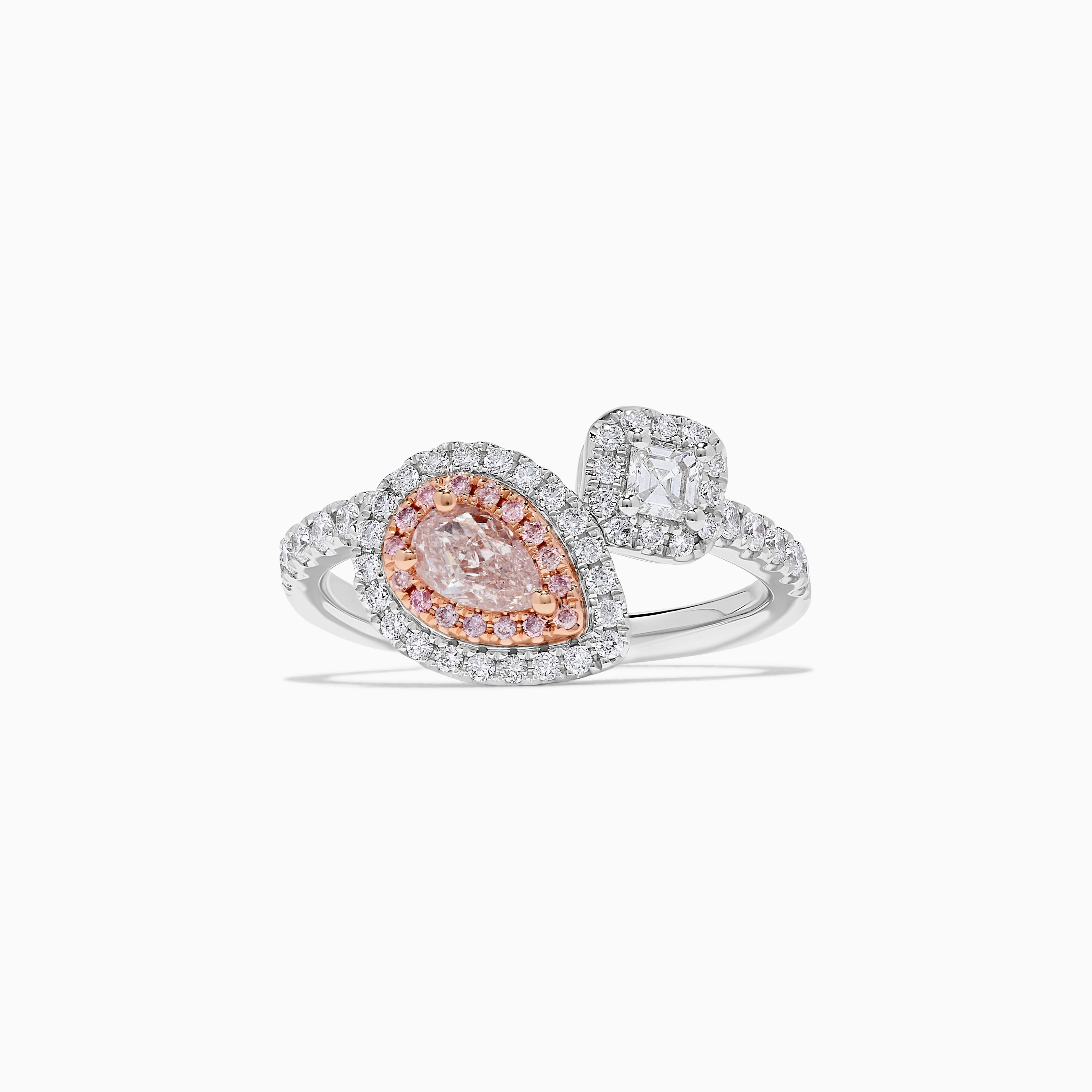 GIA Pink Pear & White Diamond Ring JRP0279H
