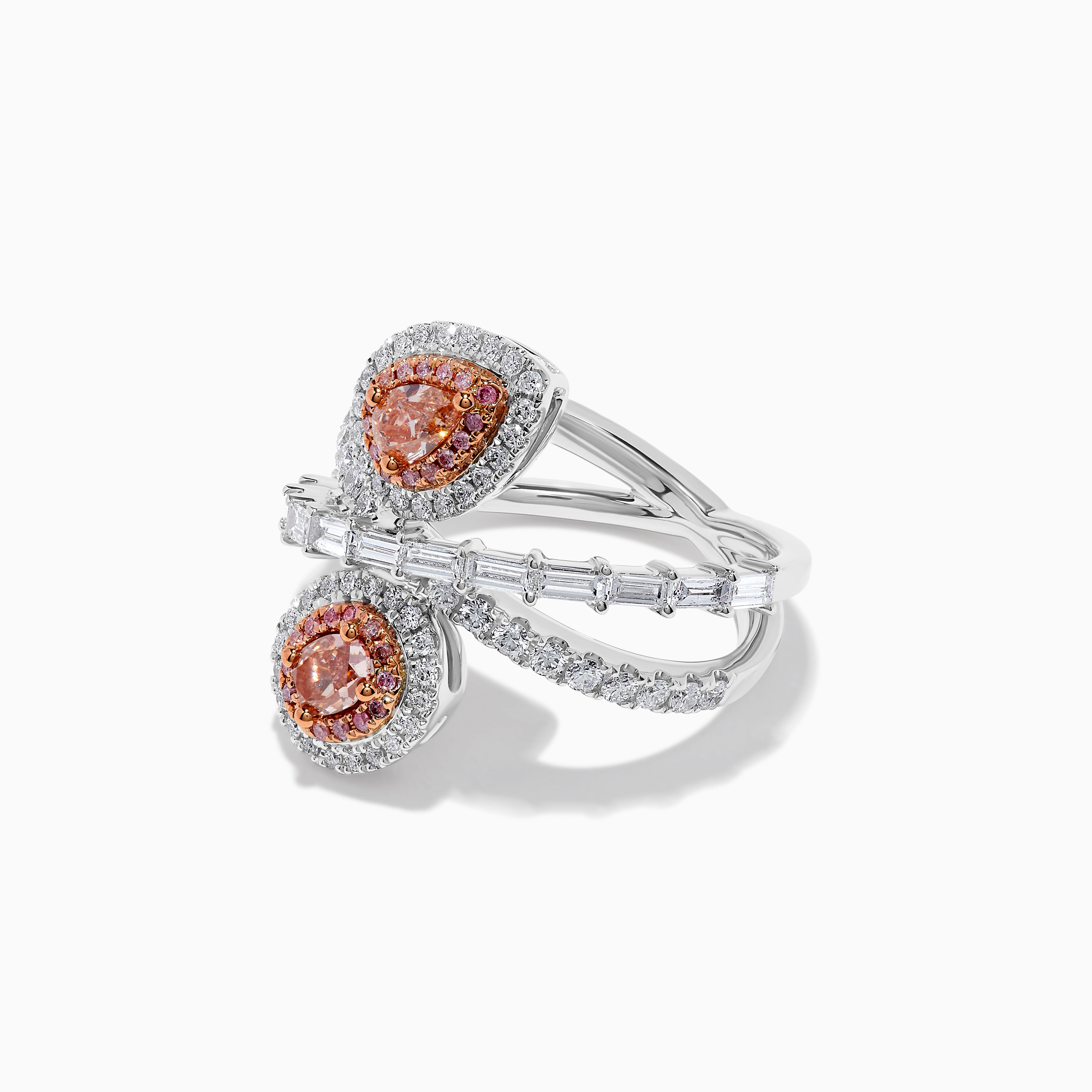 GIA Pink Pear & Oval Diamond Ring JRP0280H