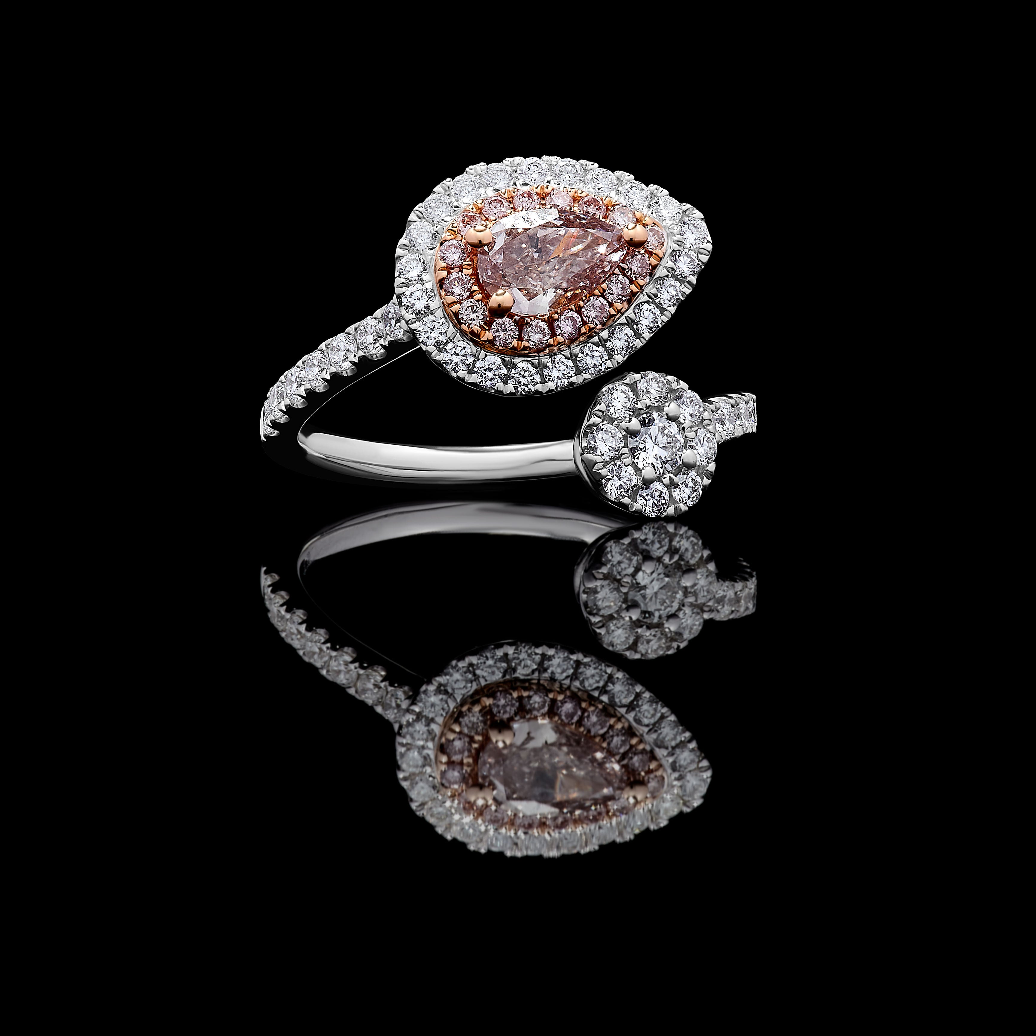 GIA Pink Pear Cut Diamond Ring JRP0284H