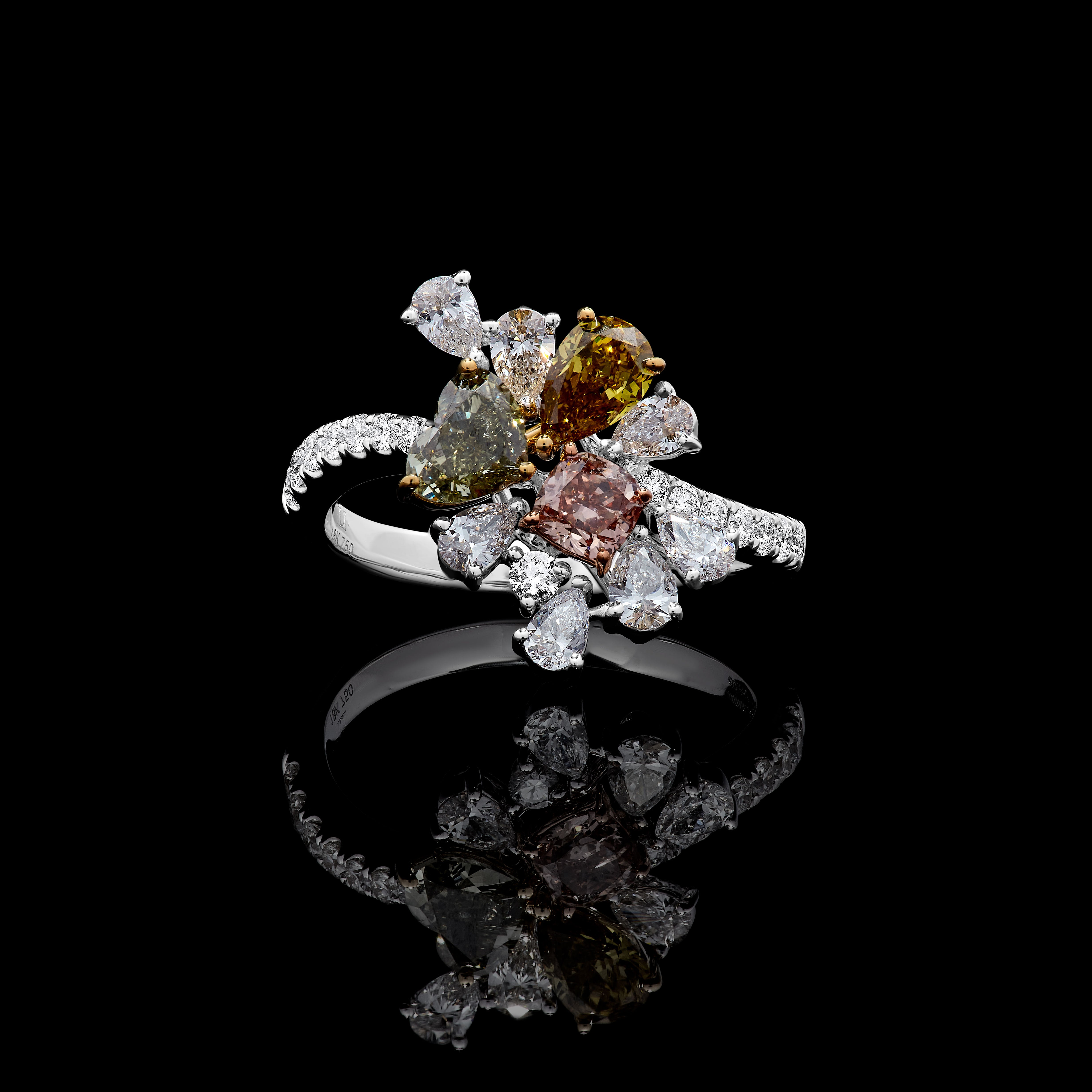 GIA Mix Fancy Colored Diamond Ring JRP0286H