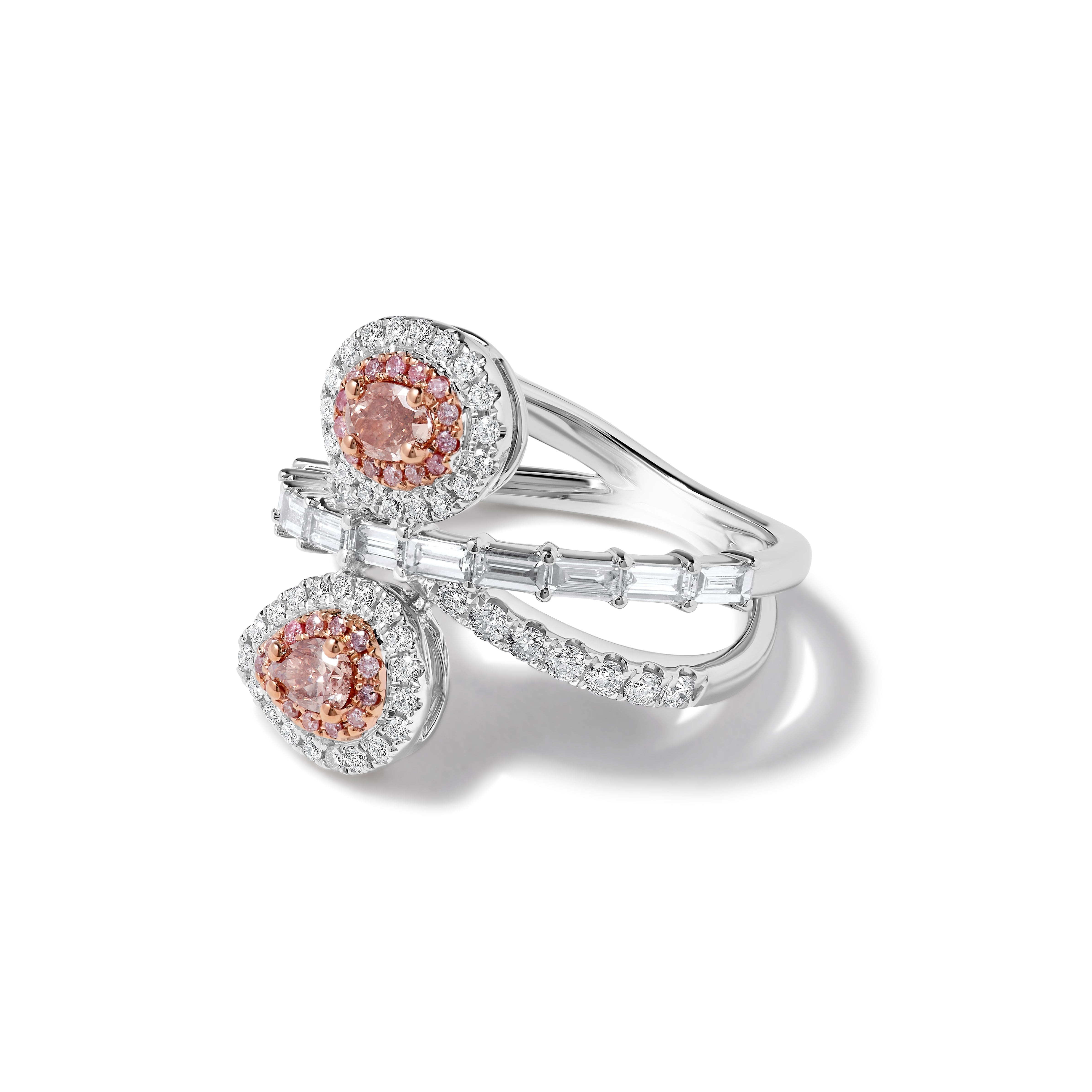 GIA Pink Pear & Oval Diamond Ring JRP0292H