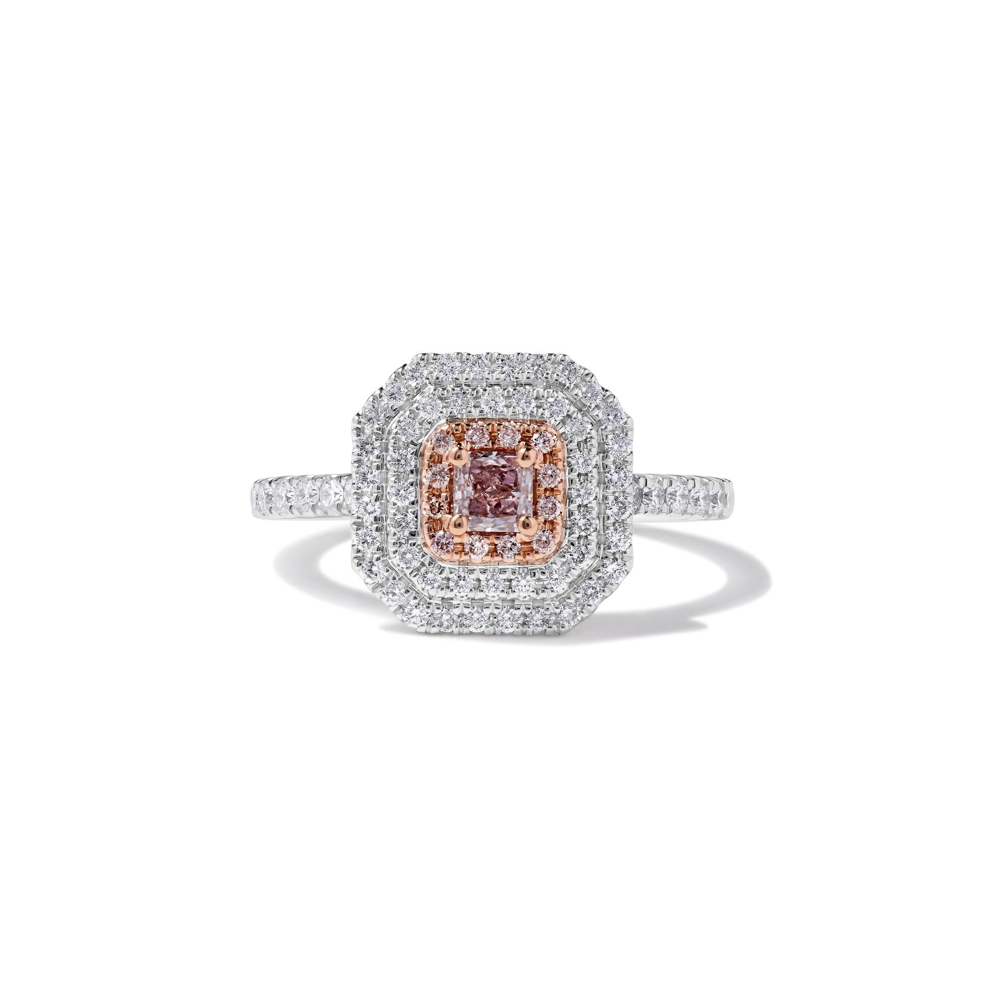 GIA Pink Radiant Cut Diamond Ring JRP0294H