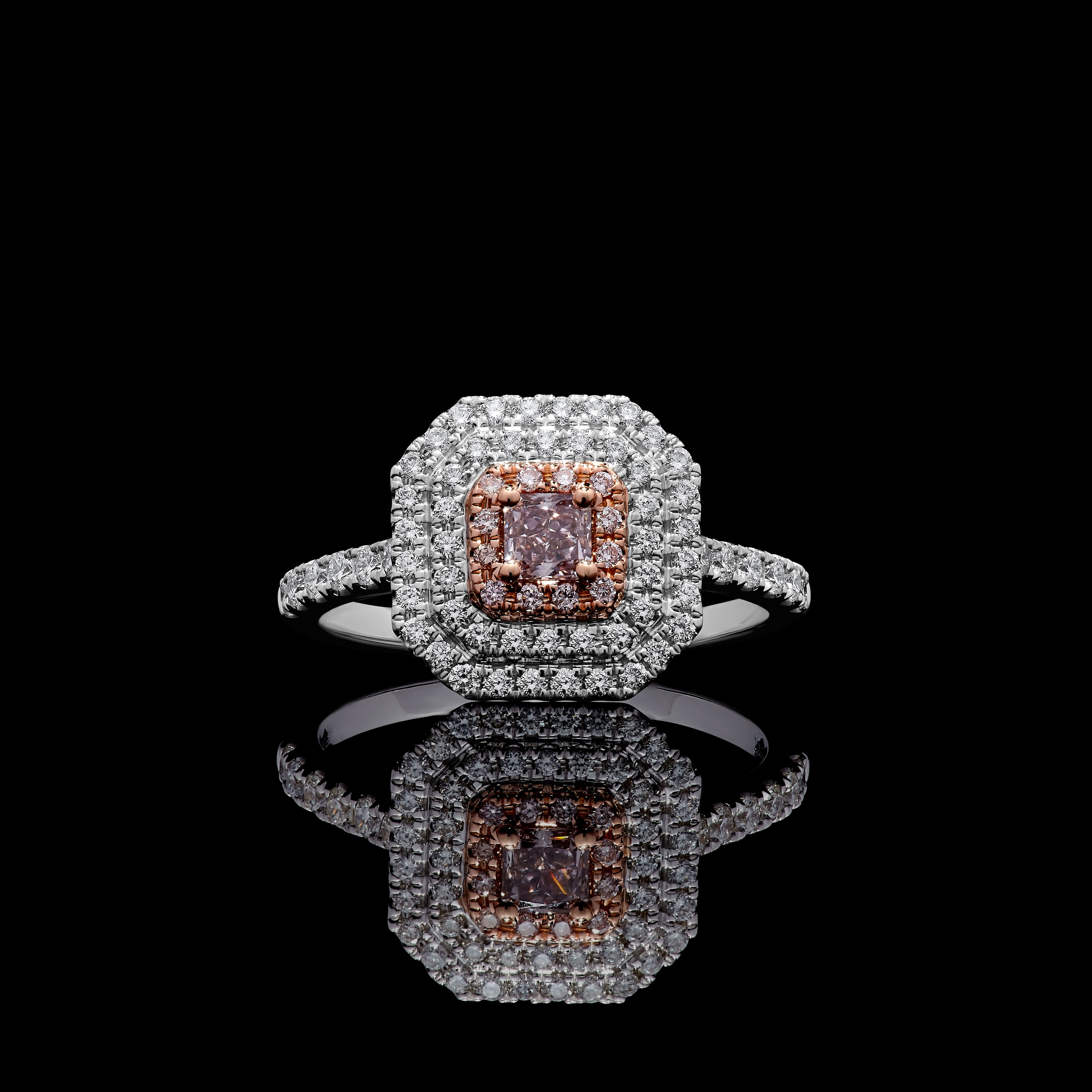 GIA Pink Radiant Cut Diamond Ring JRP0294H