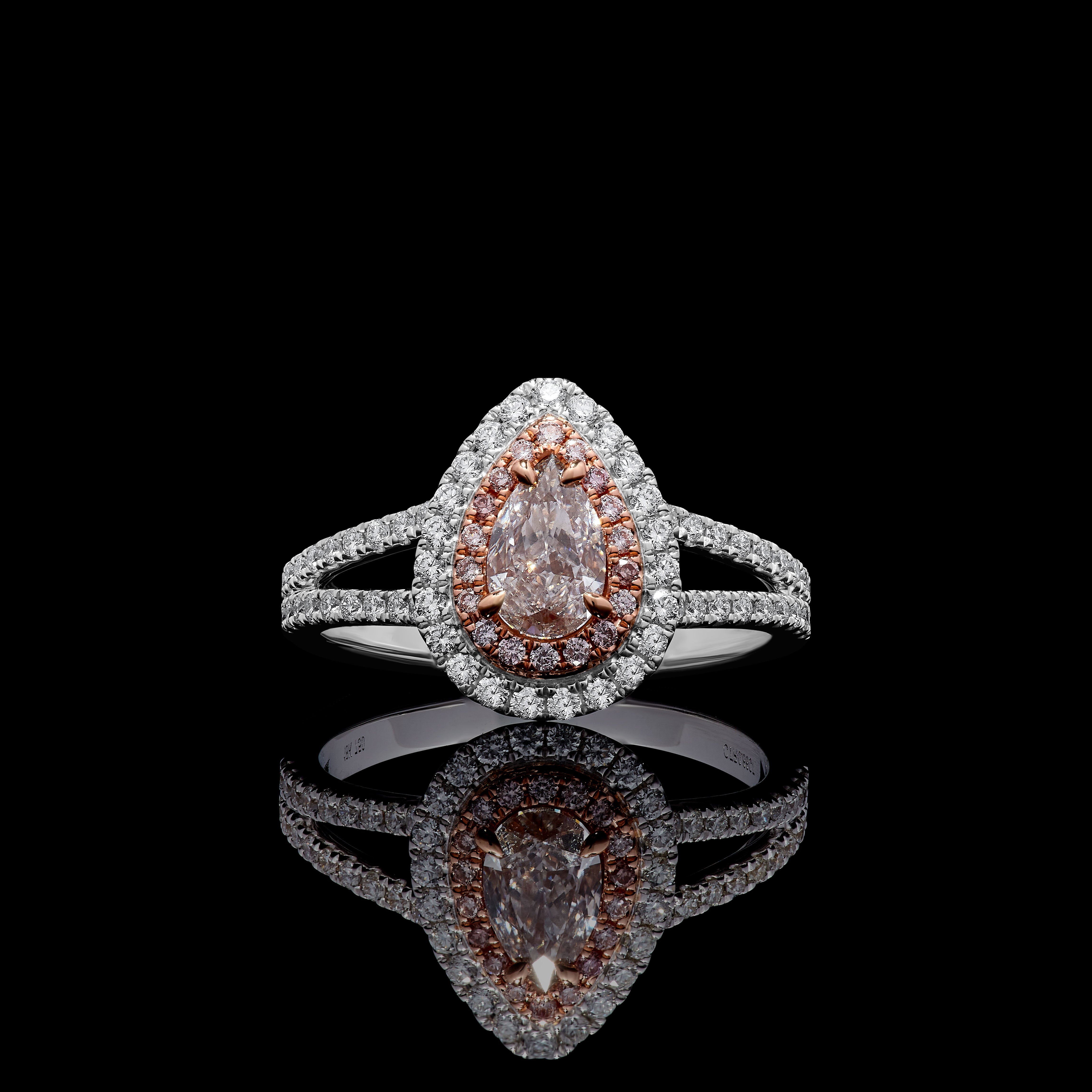 GIA Pink Pear Cut Diamond Ring JRP0295H
