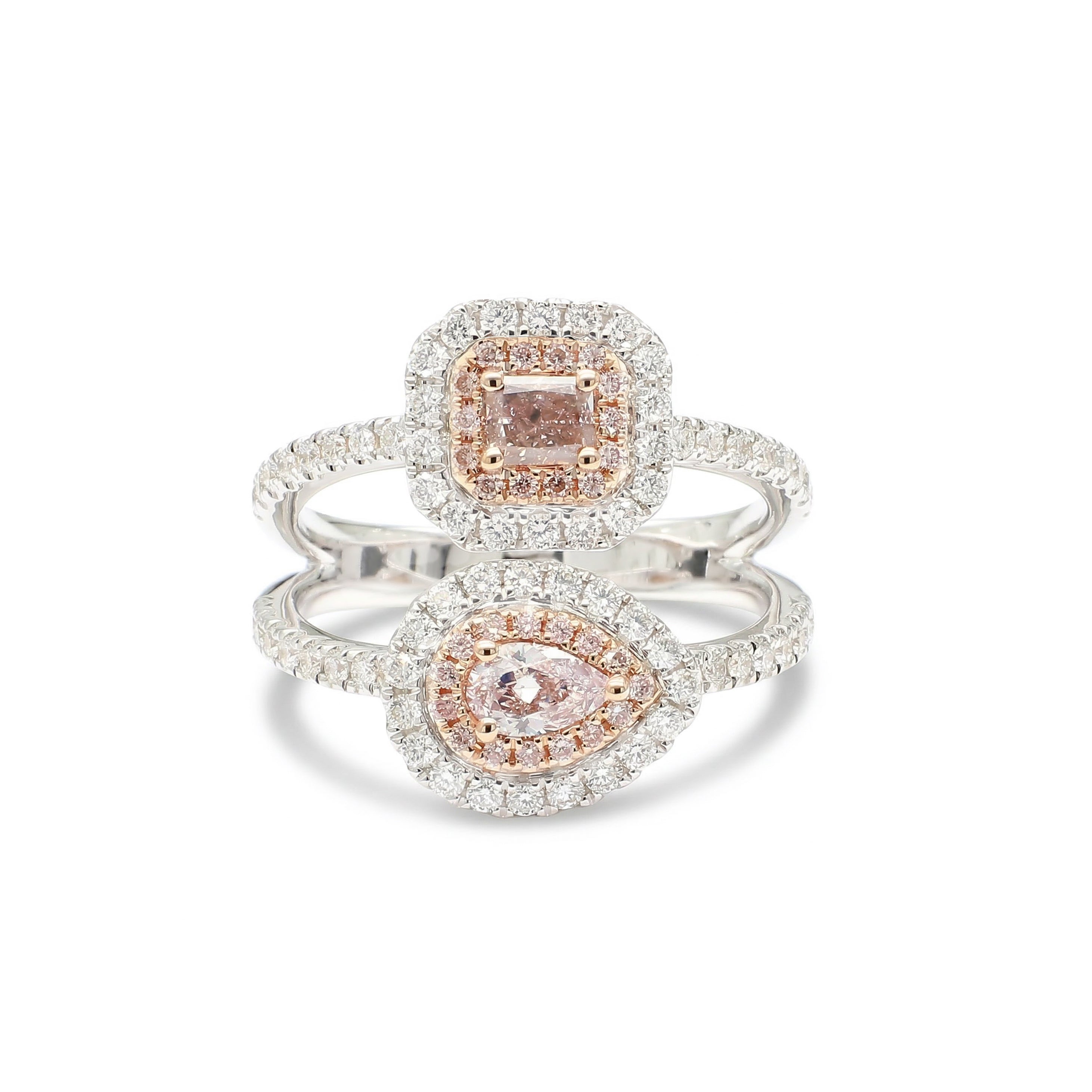 Natural Pink Radiant Diamond Ring | GIA Certified product image 1