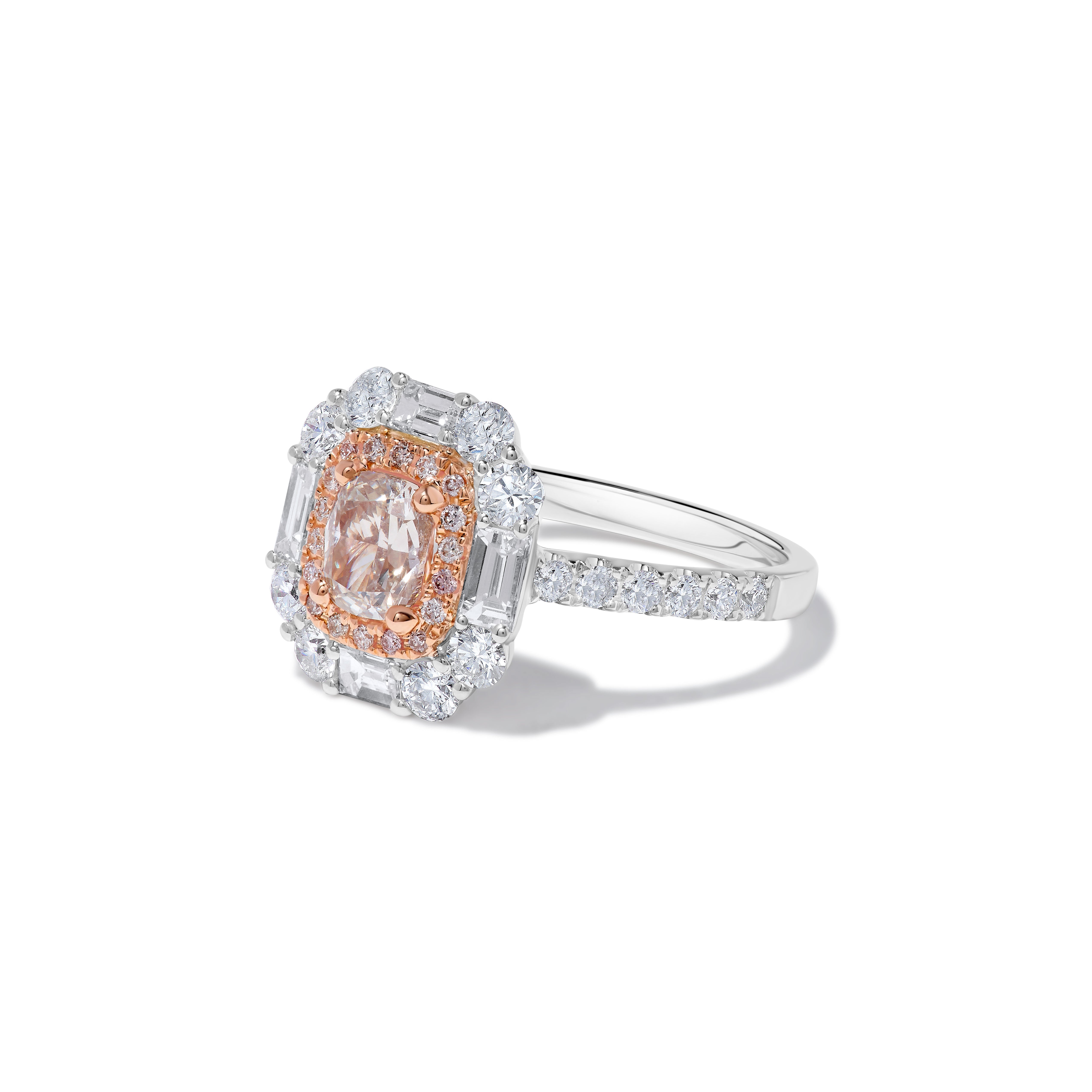GIA Pink Cushion Cut Diamond Ring JRP0326H