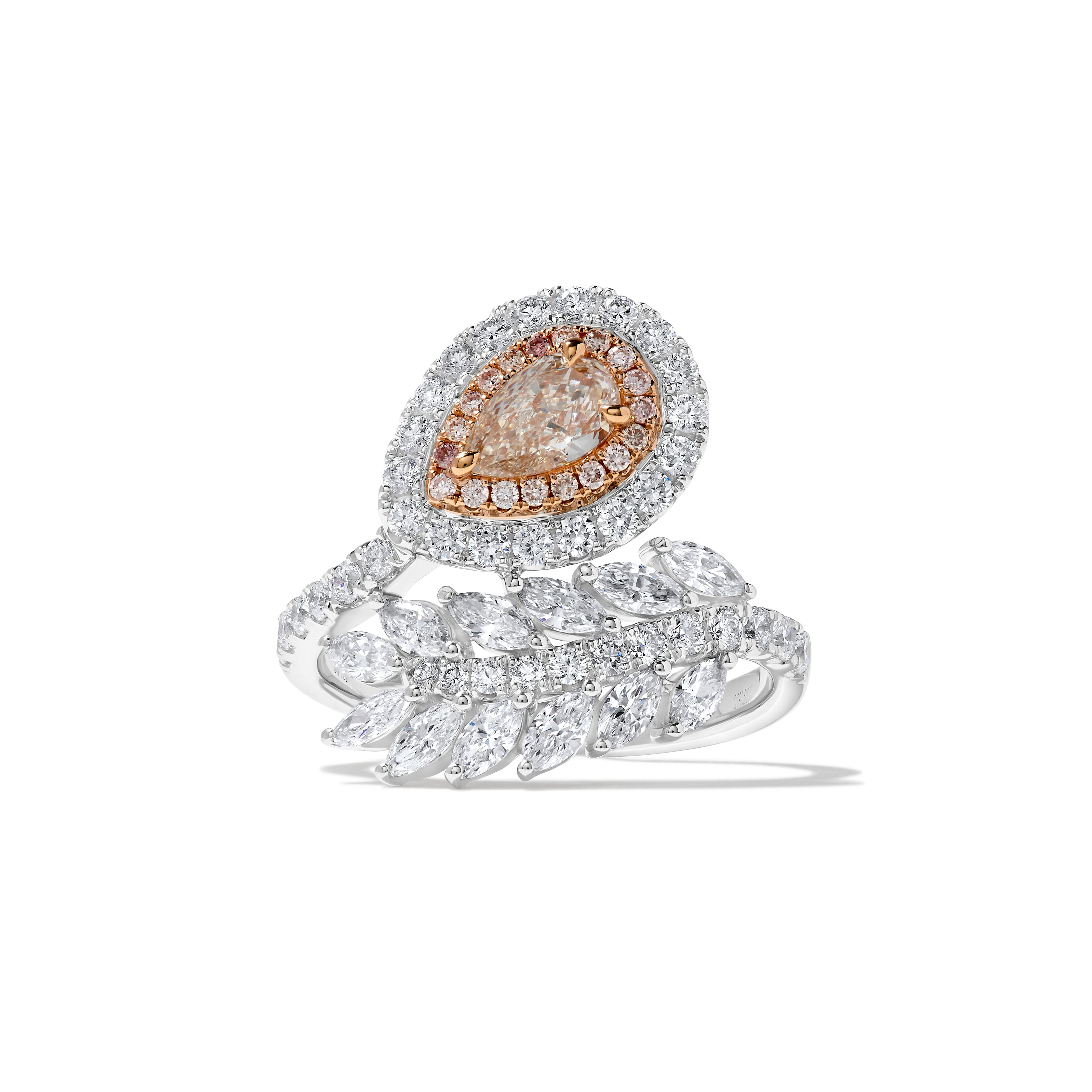 Pink Pear Diamond Ring JRP0354H