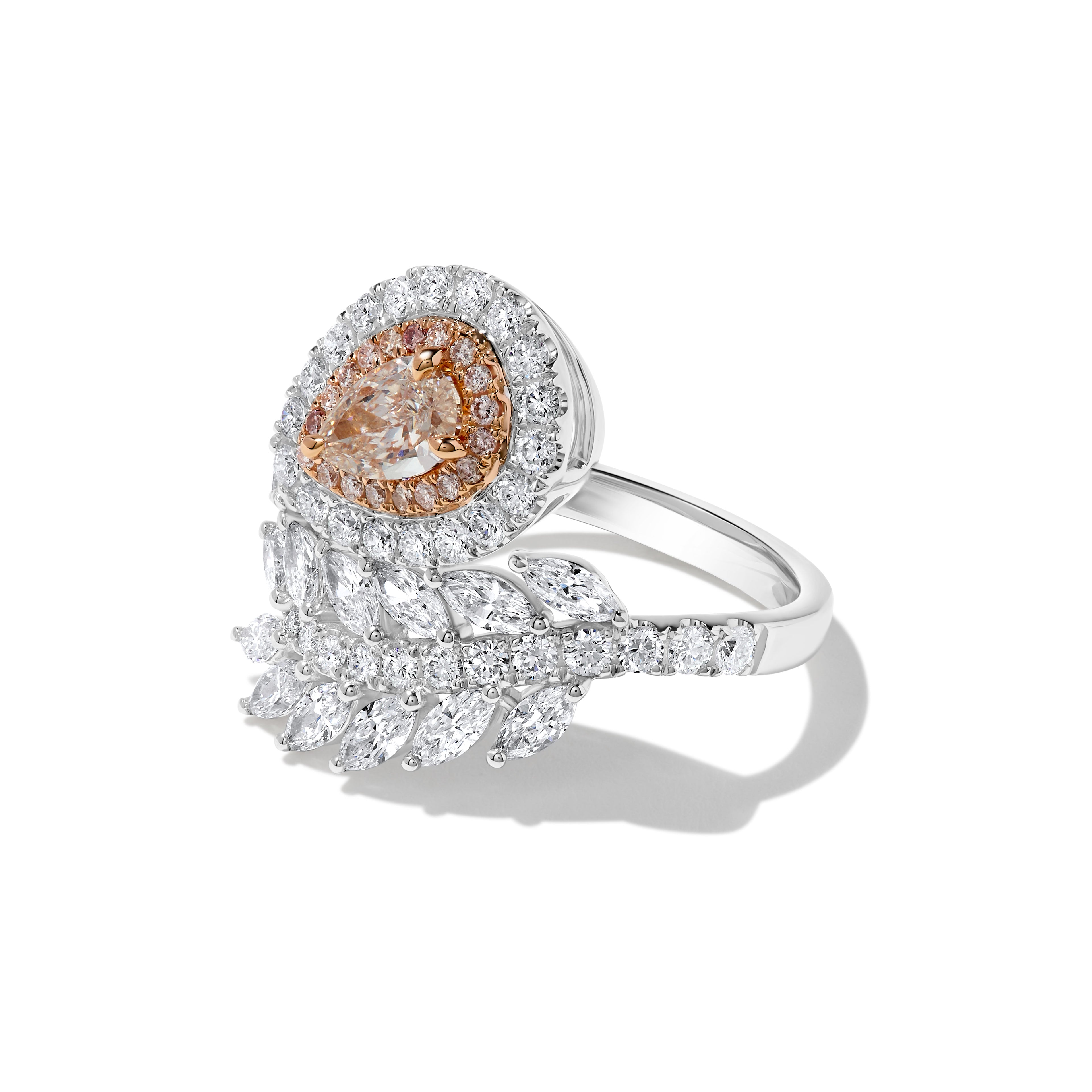 Pink Pear Diamond Ring JRP0354H