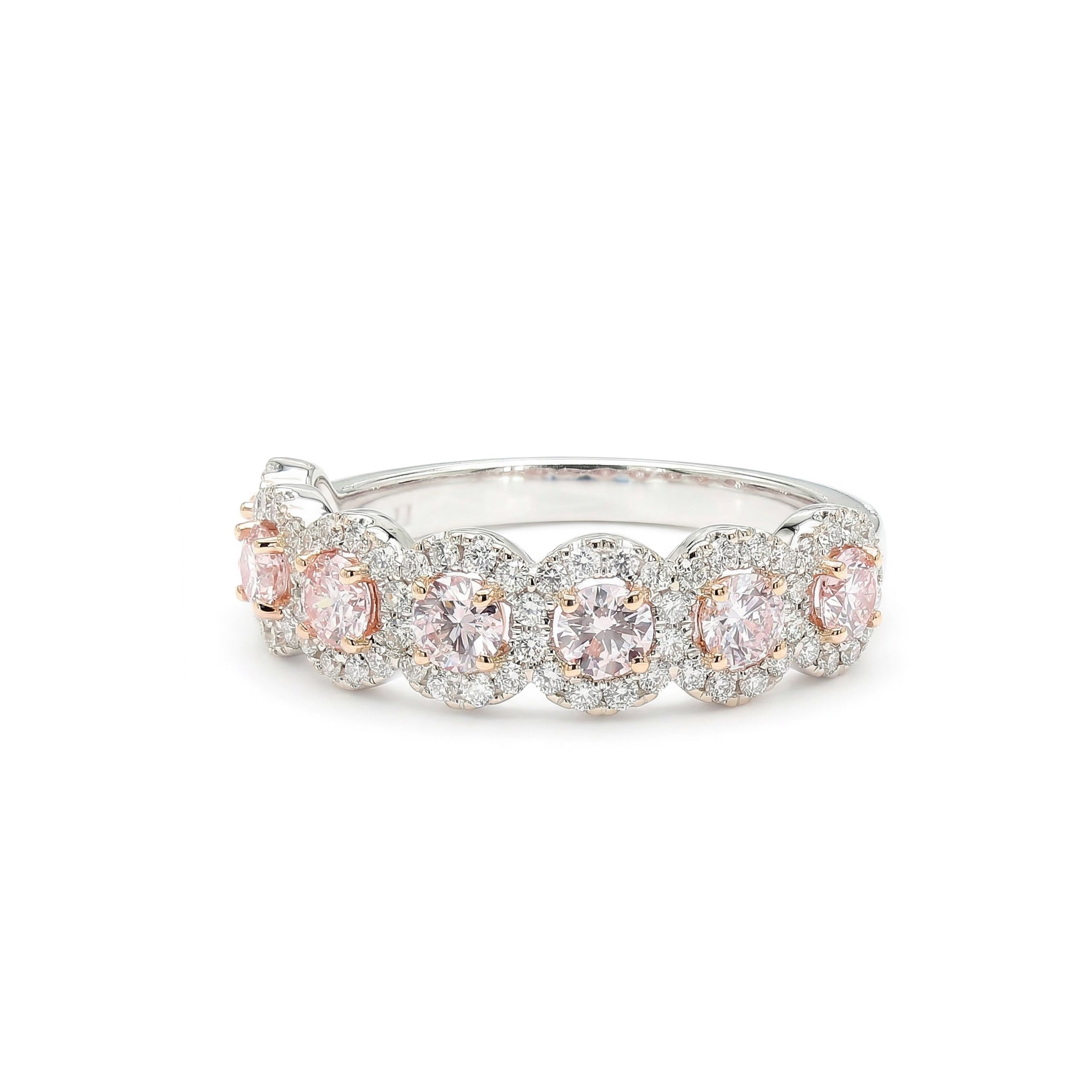 Natural Pink Diamond Halo Band product image 2