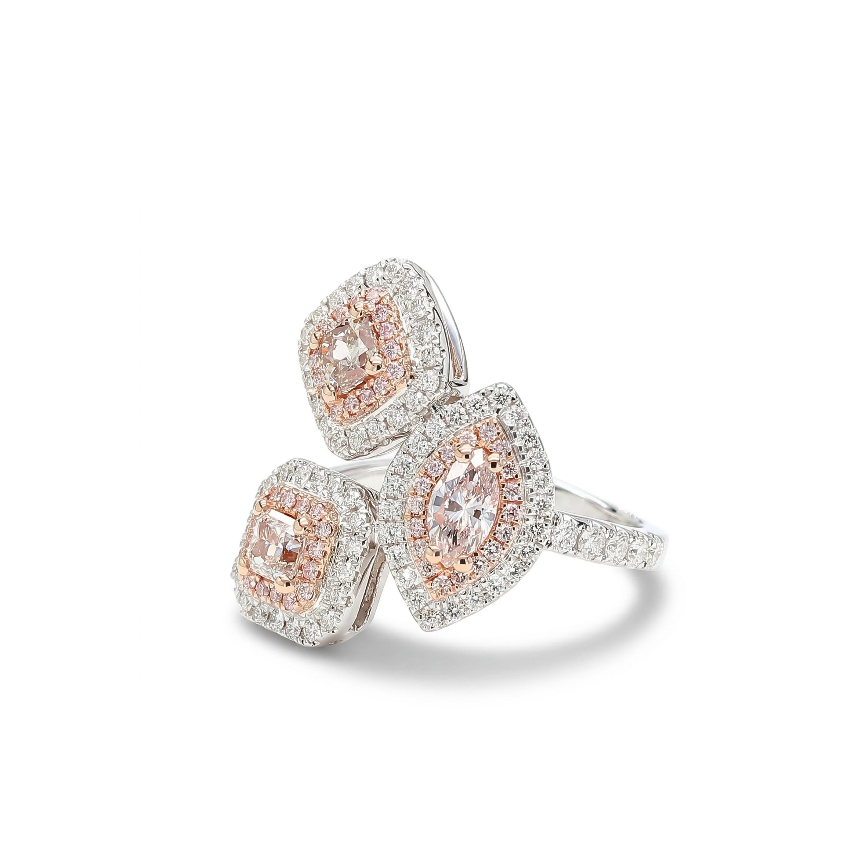 Natural Multi-Shape Diamond Halo Ring | GIA Certified product image 2