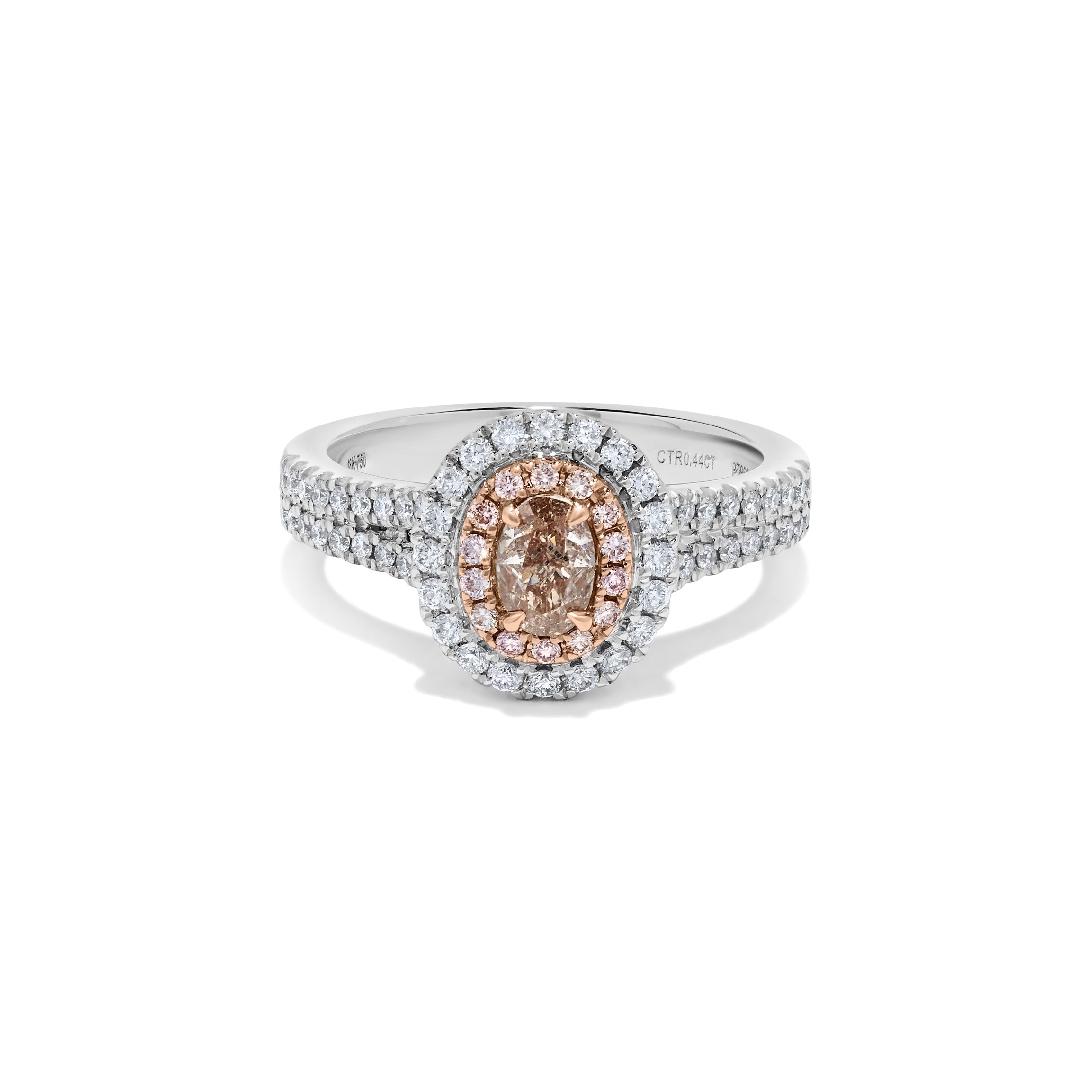 GIA Brown Oval Cut Diamond Ring JRP186GH