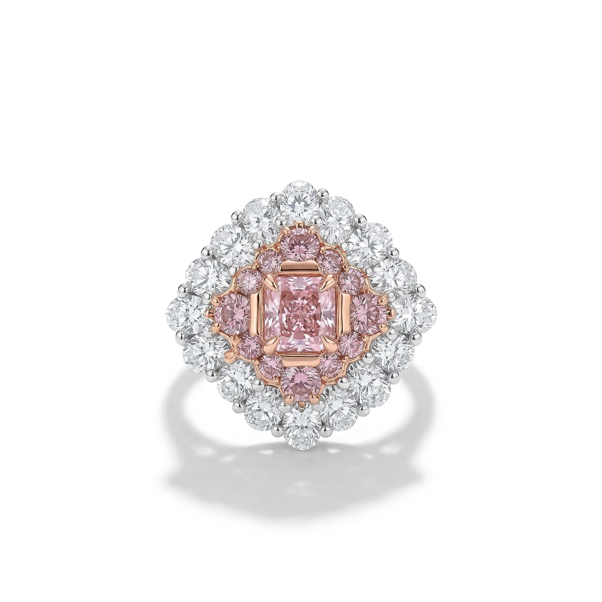 Natural Purple Cushion Diamond Halo Ring | GIA Certified product image 1