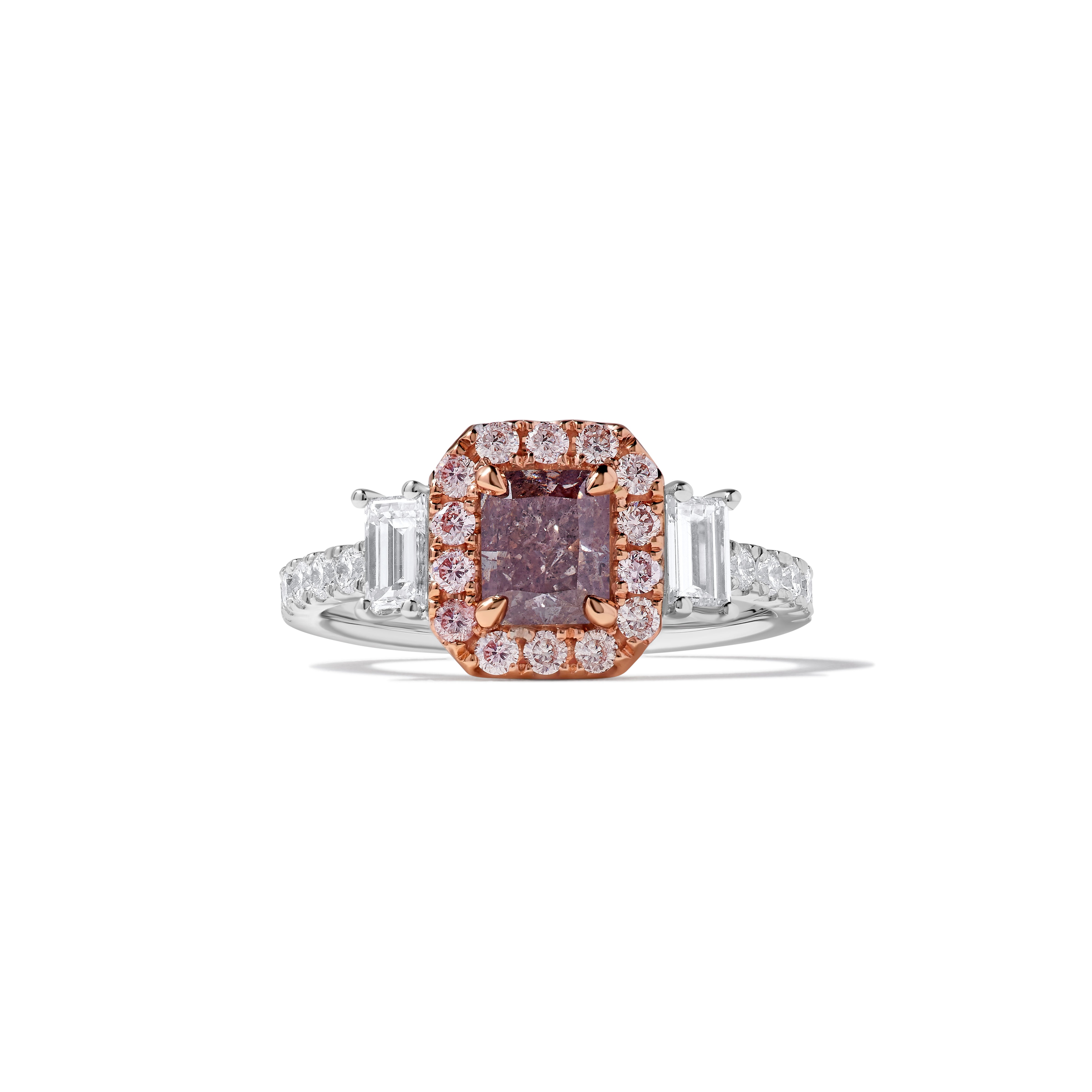 GIA Pink Radiant Cut Diamond Ring JRP199GH