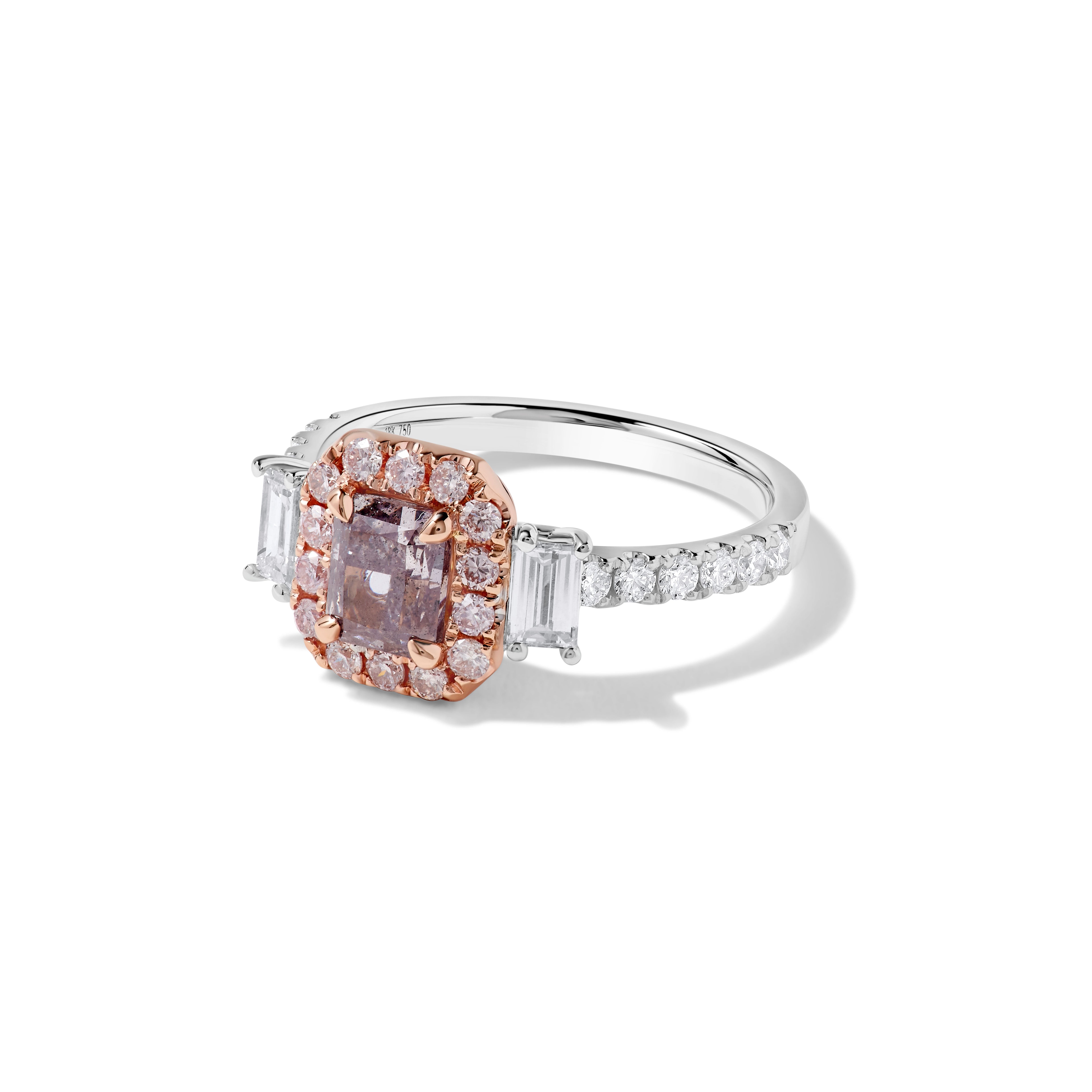 GIA Pink Radiant Cut Diamond Ring JRP199GH