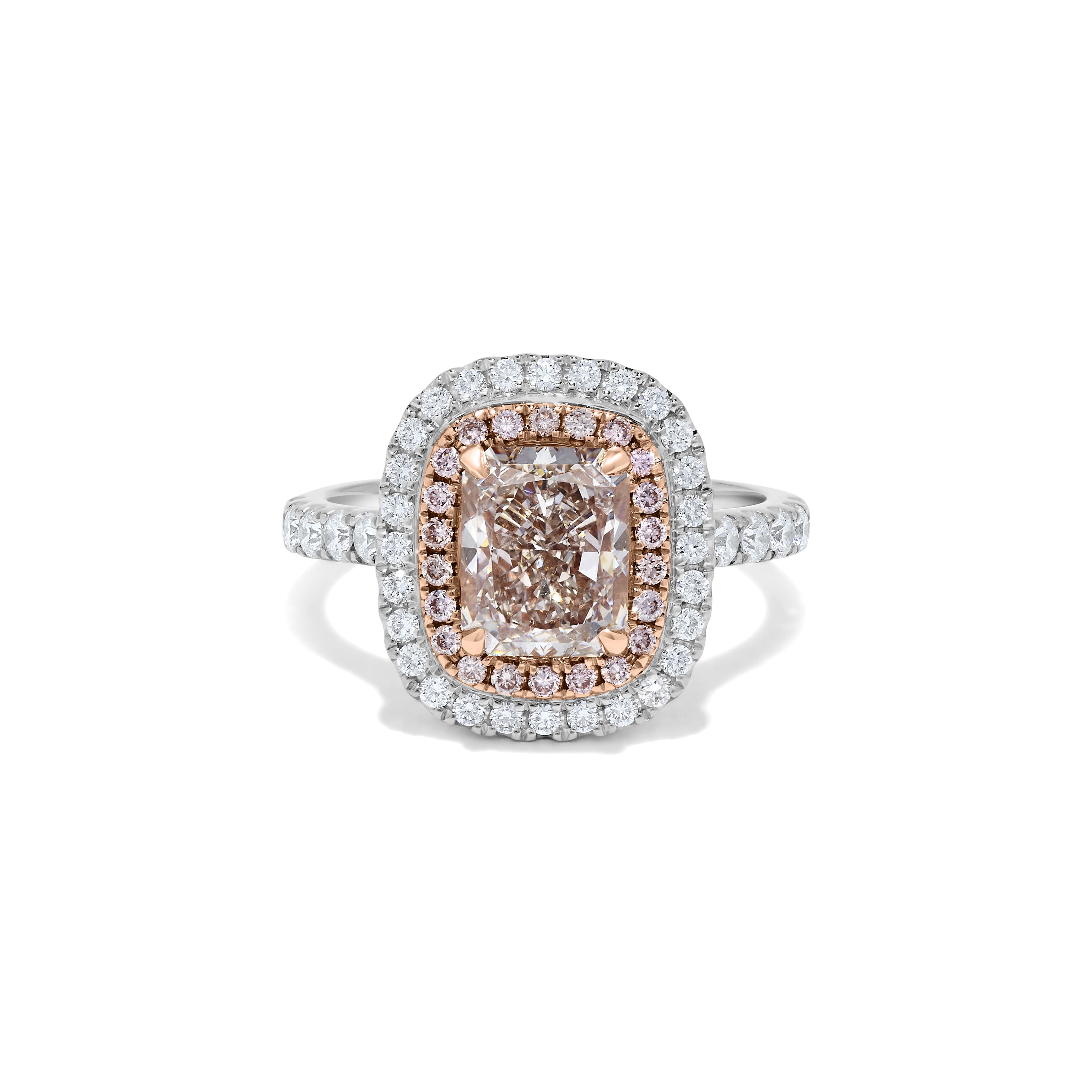 GIA Pink Radiant Cut Diamond Ring JRP2002H
