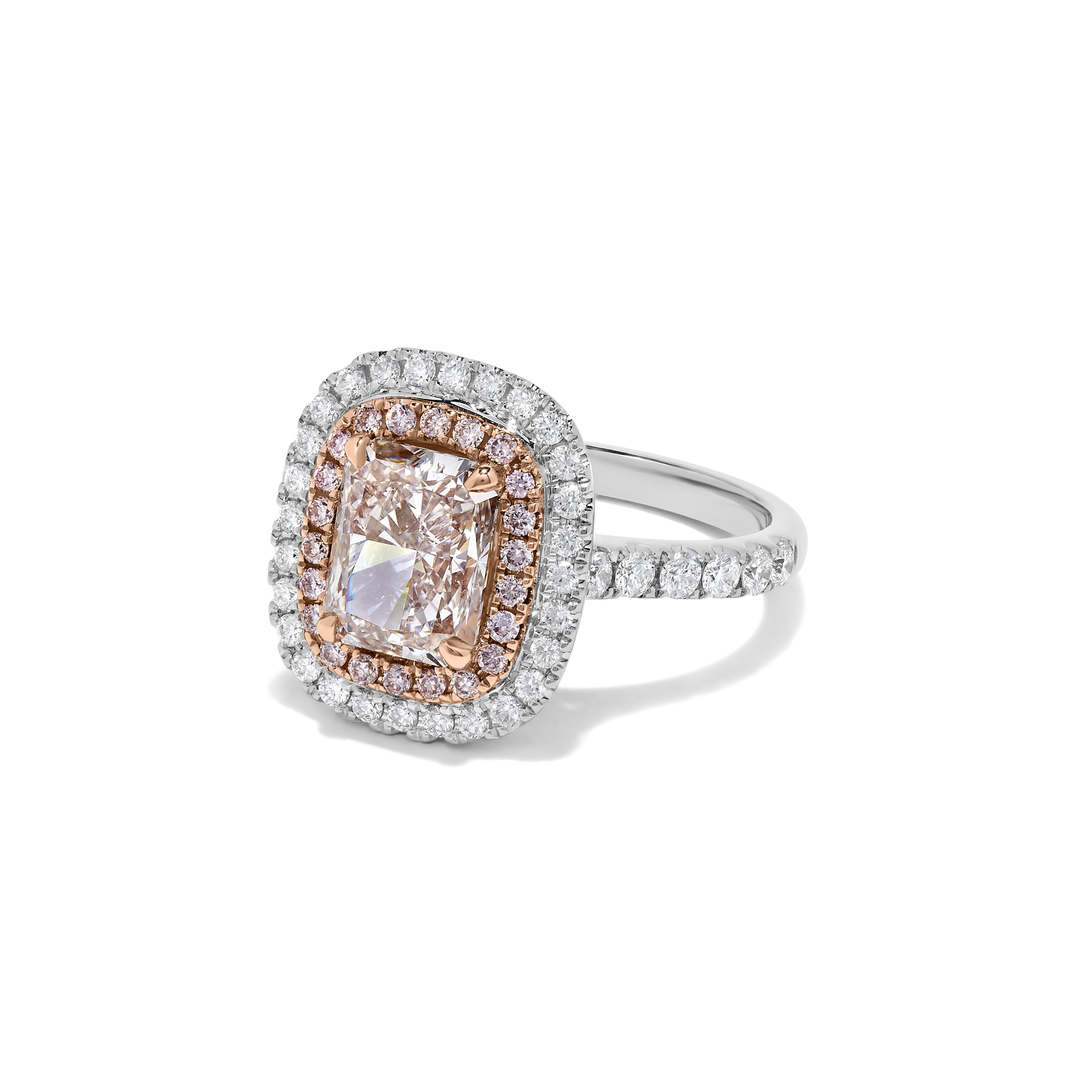 GIA Pink Radiant Cut Diamond Ring JRP2002H