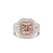 Natural Pink Radiant Diamond Halo Ring | GIA Certified product image 2