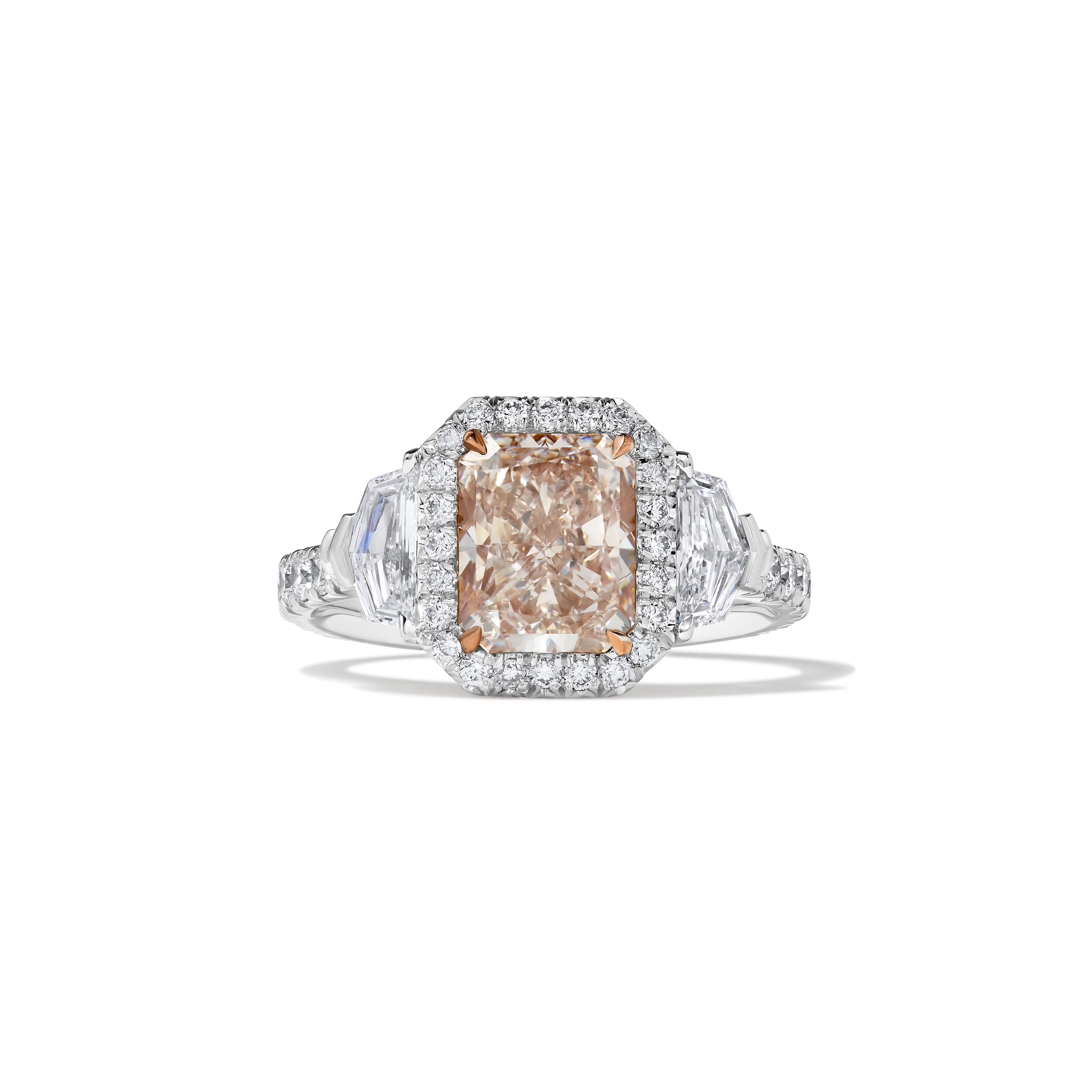 Natural Pink Radiant Diamond Ring GIA Certified product image 1