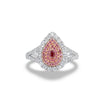 Natural Red Pear Diamond Halo Ring | GIA Certified product image 2