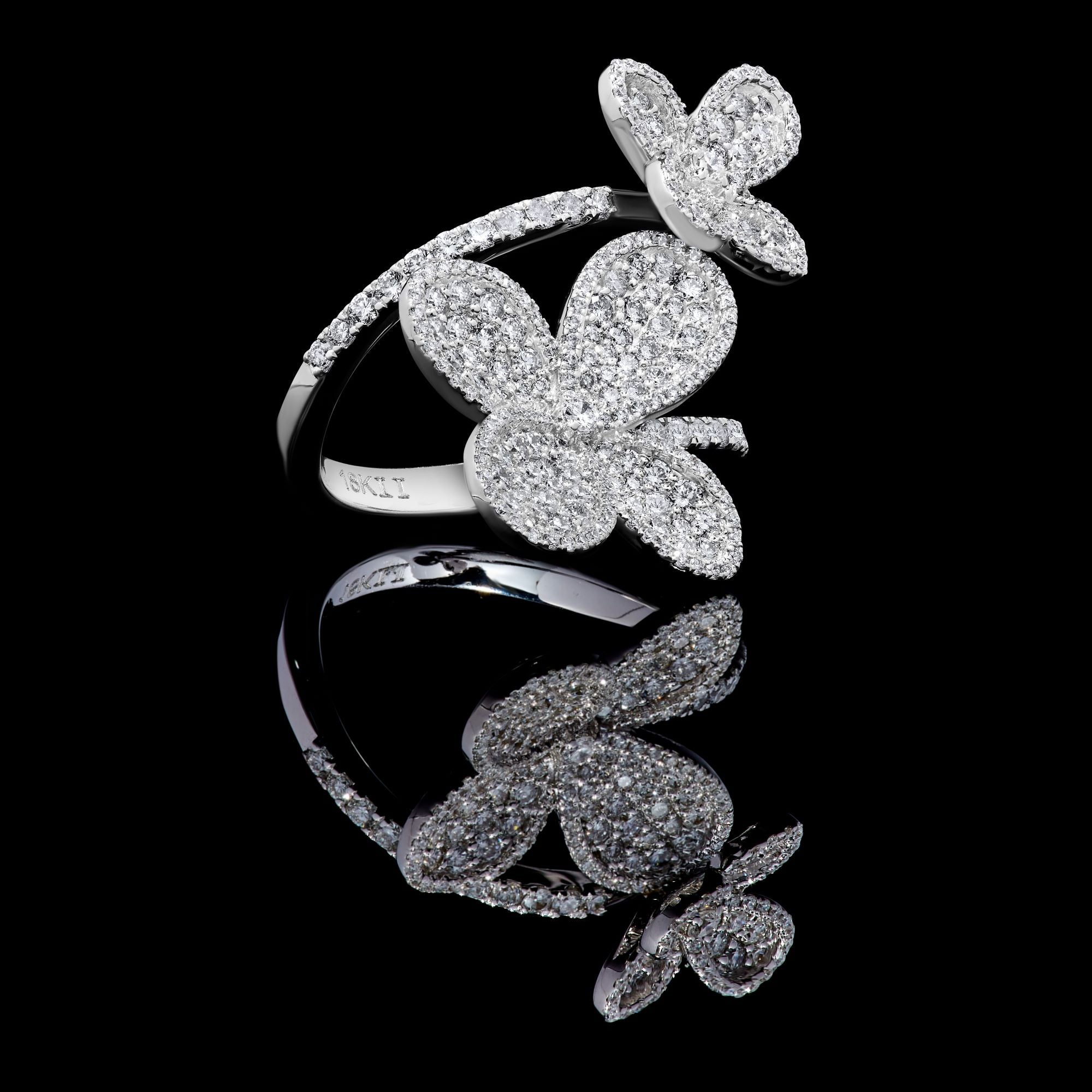 White Round Cut Diamond Ring JRW0016X