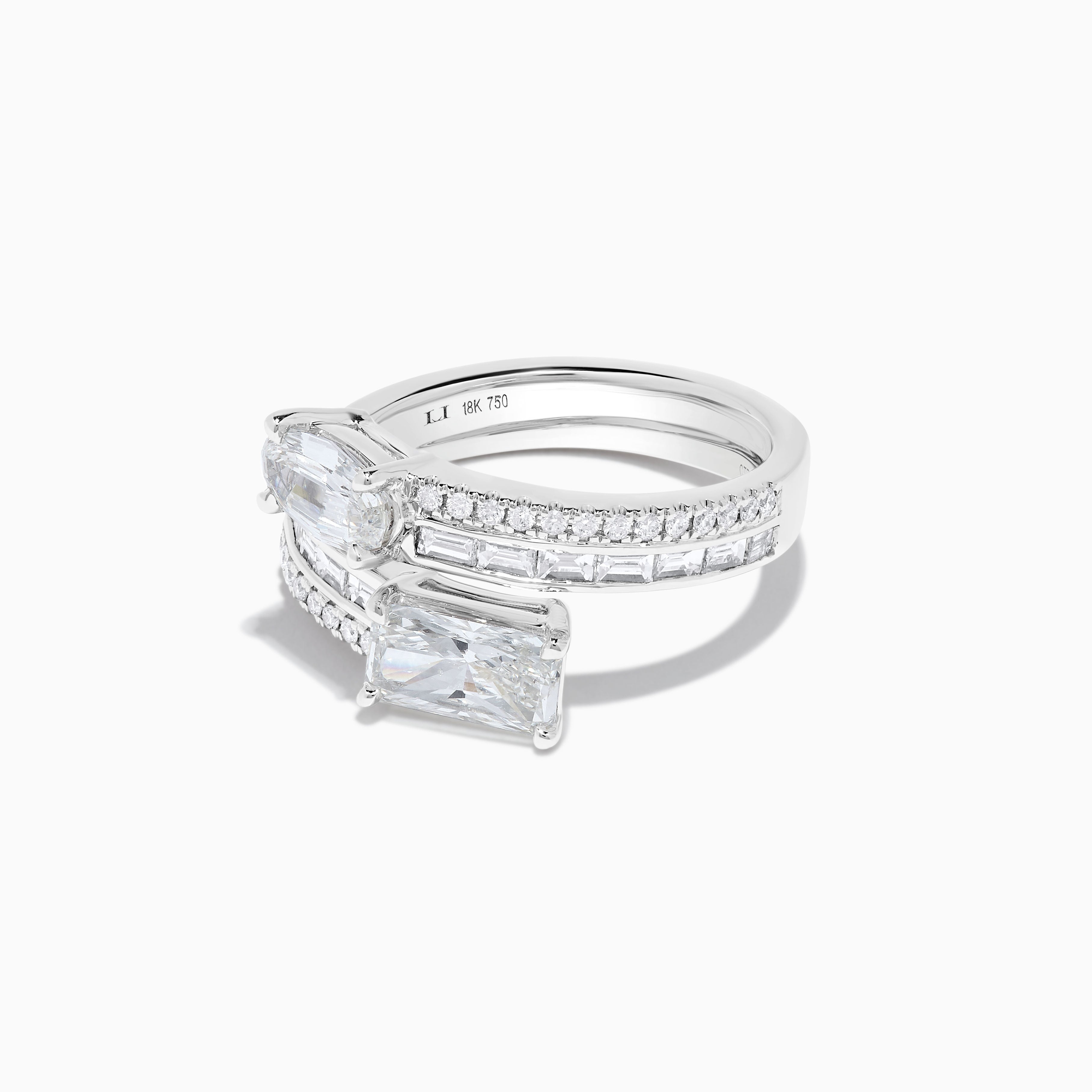 GIA Yellow Radiant Cut & Oval Cut Diamond Ring JRW106GH