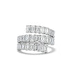 Natural Emerald Cut Diamond Spiral Ring product image 1