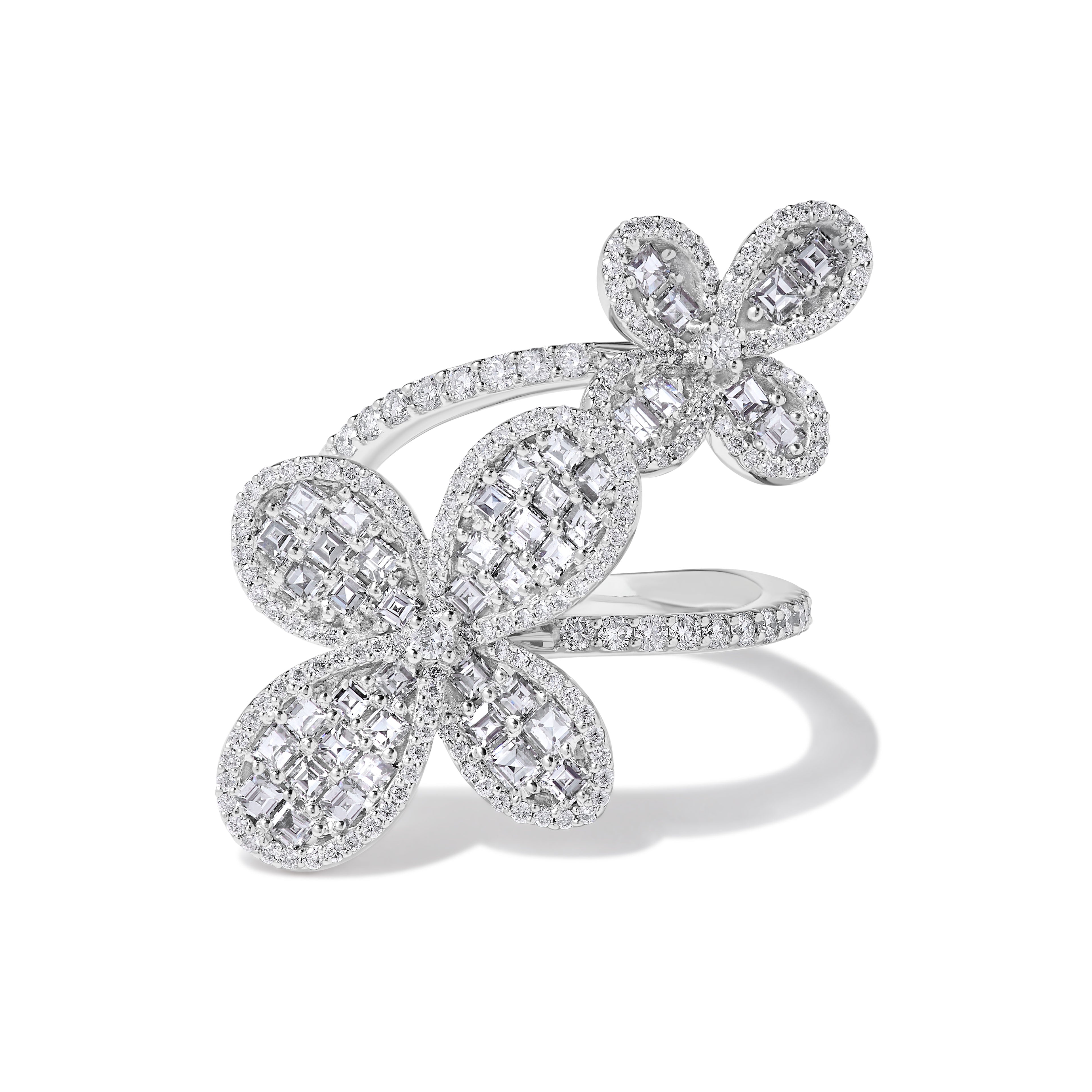 White Princess Cut Diamond Ring JRW116GX