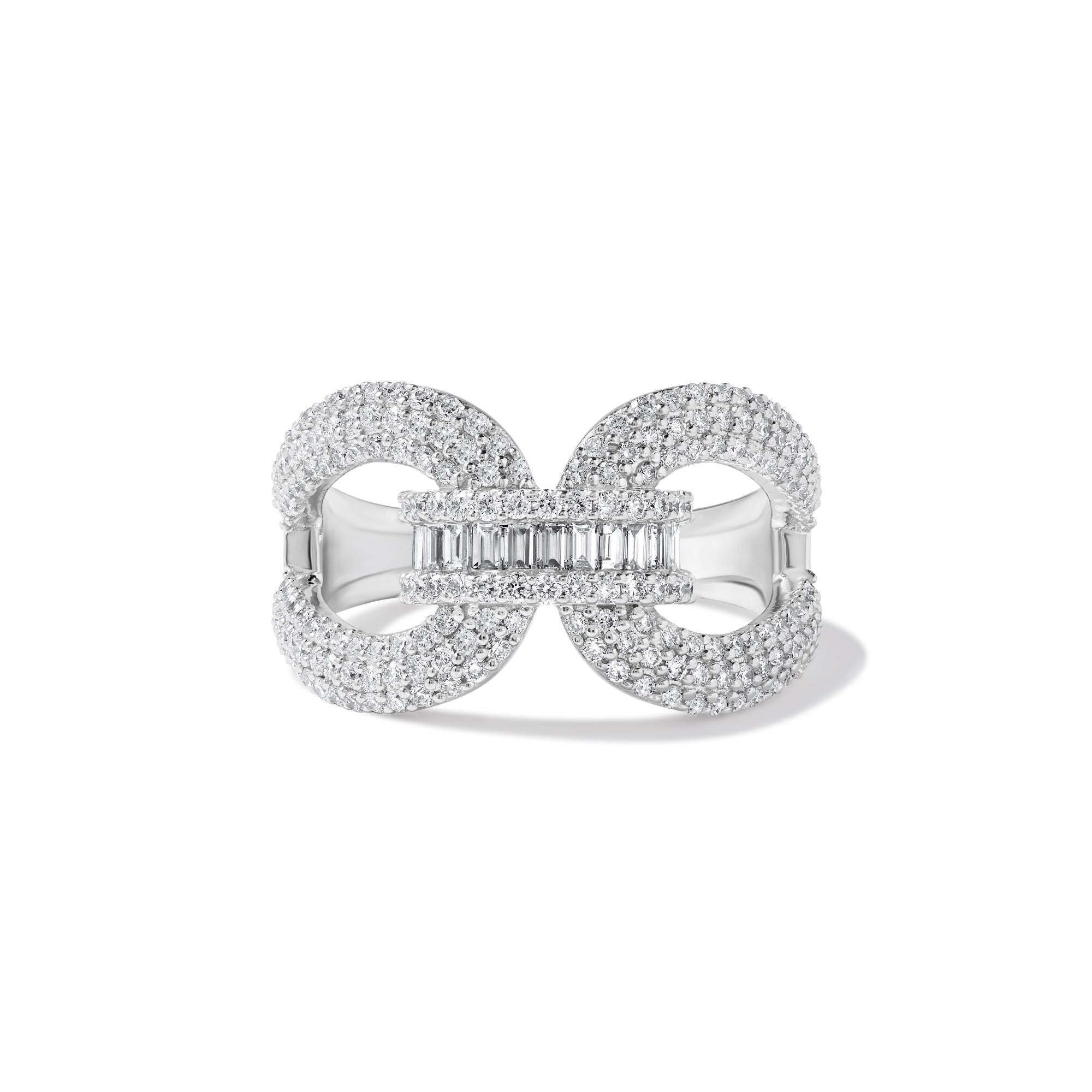White Baguette Cut Diamond Ring JRW119GX