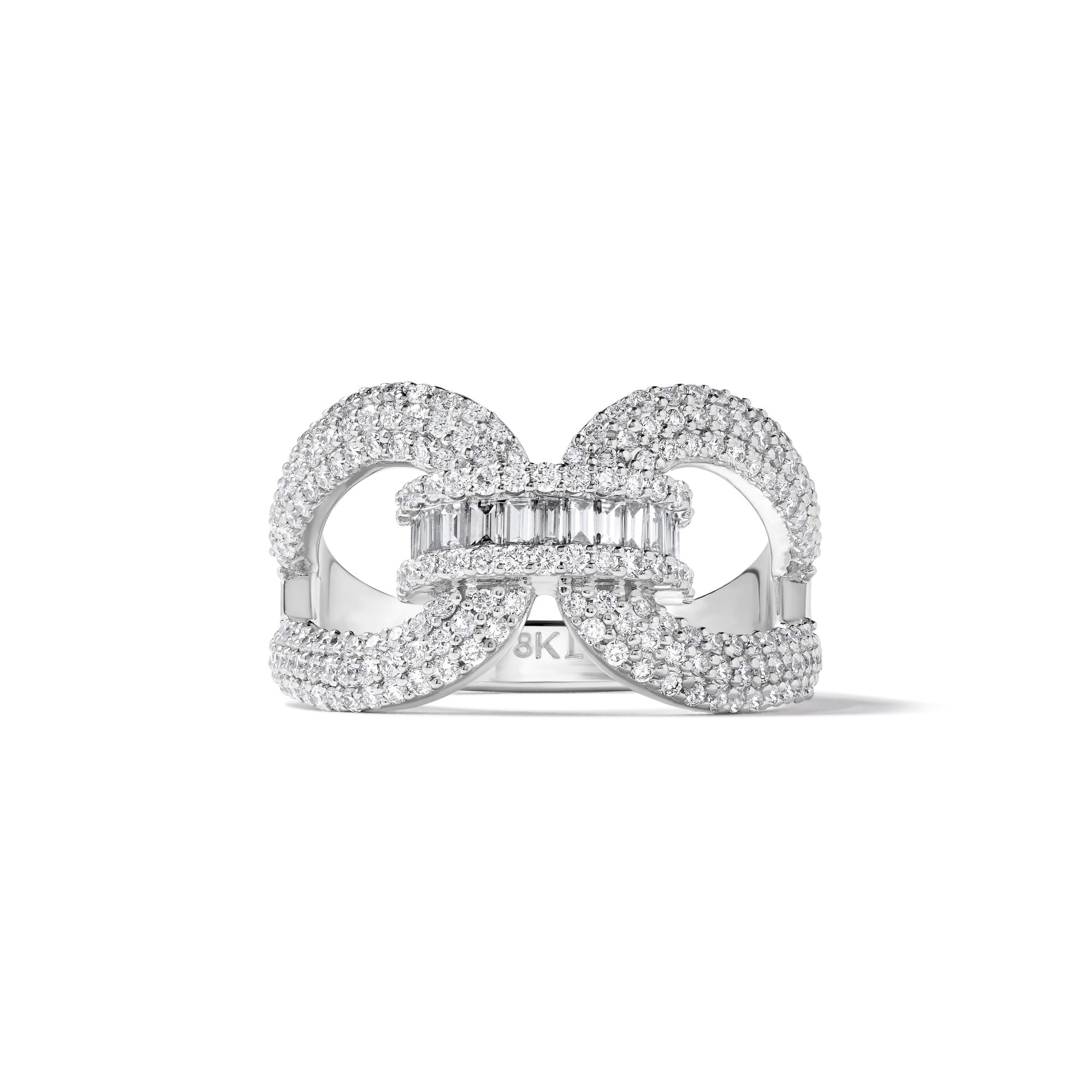 White Baguette Cut Diamond Ring JRW119GX