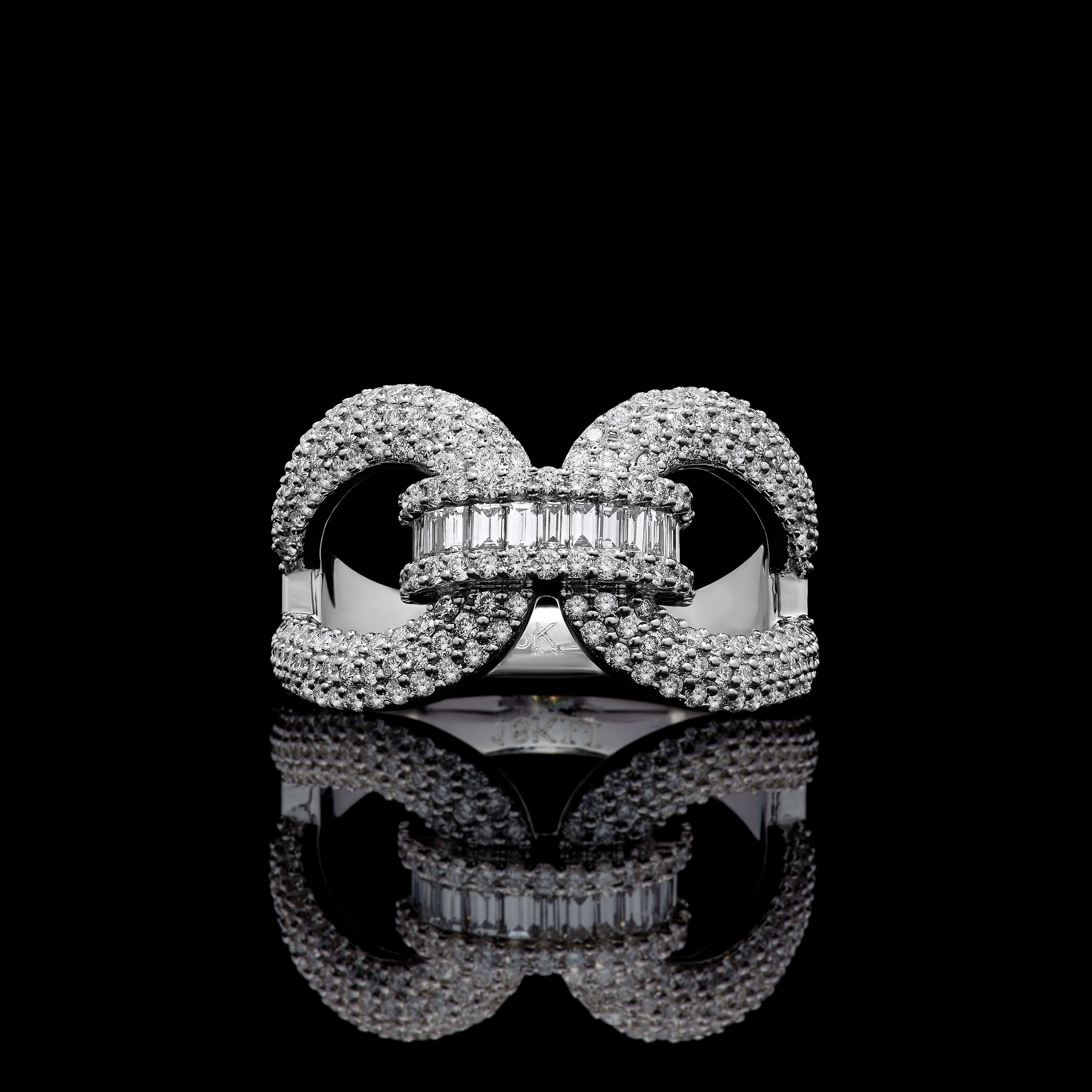 White Baguette Cut Diamond Ring JRW119GX