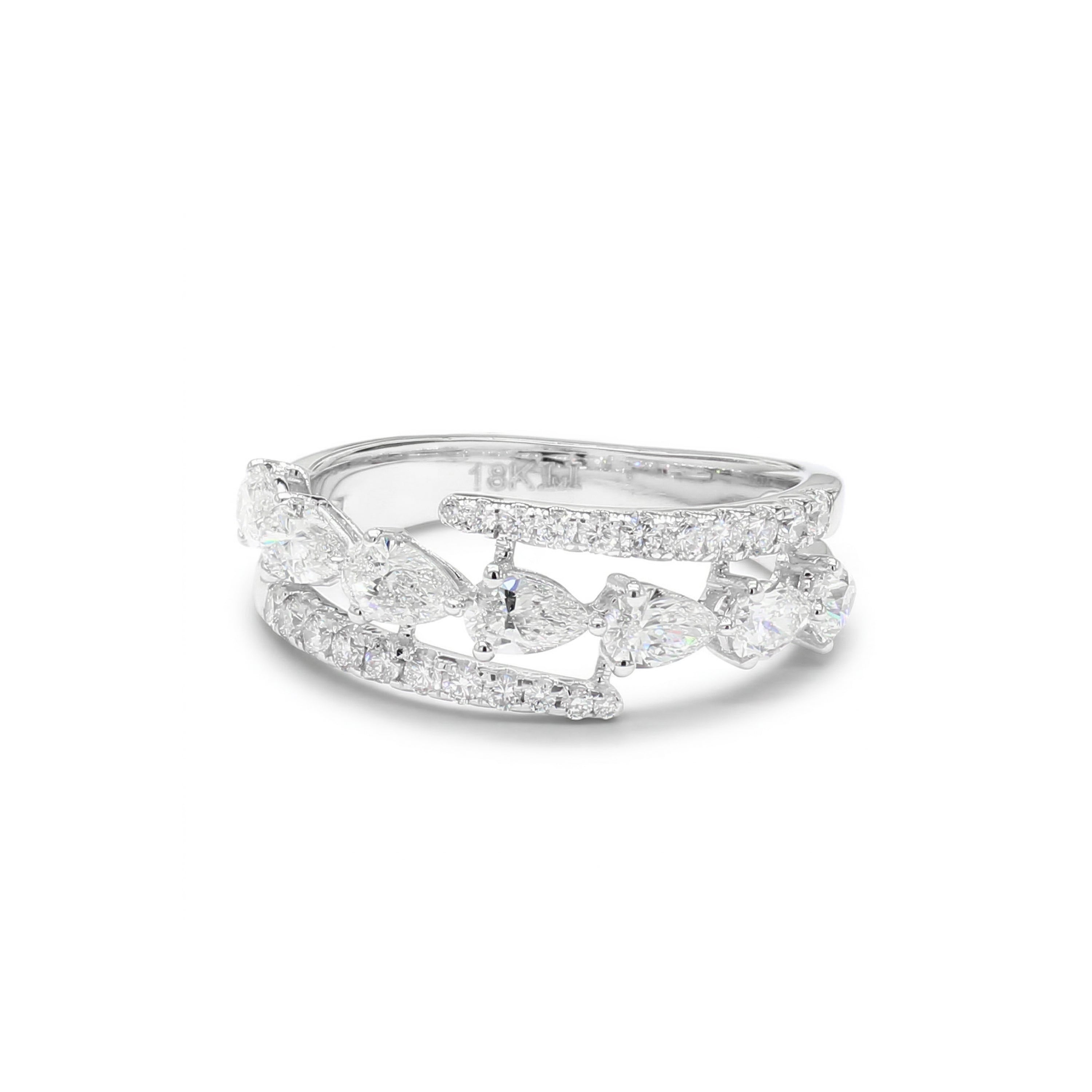 Natural Pear Diamond Spiral Ring product image 1