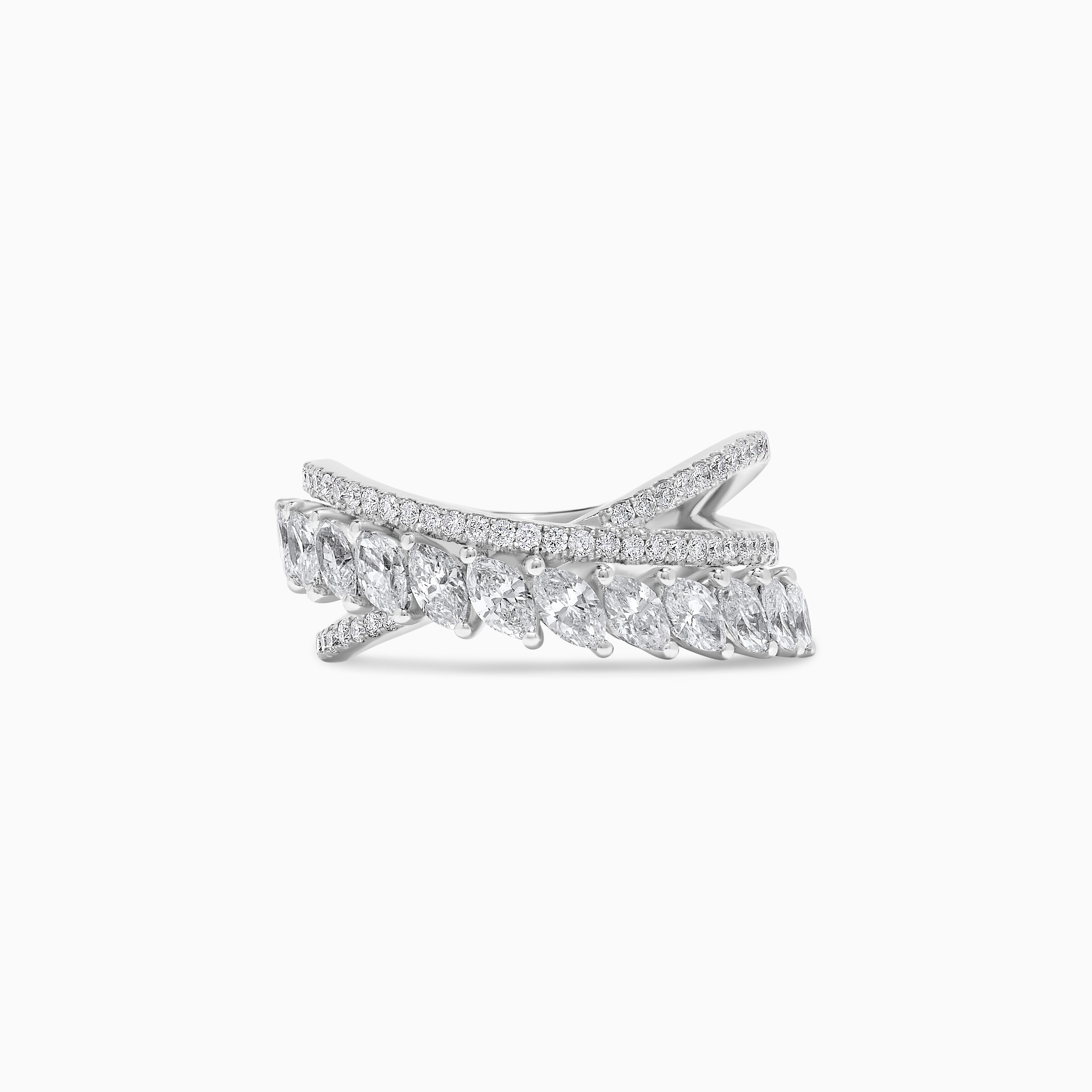 White Marquise Cut Diamond Band JRWM022X