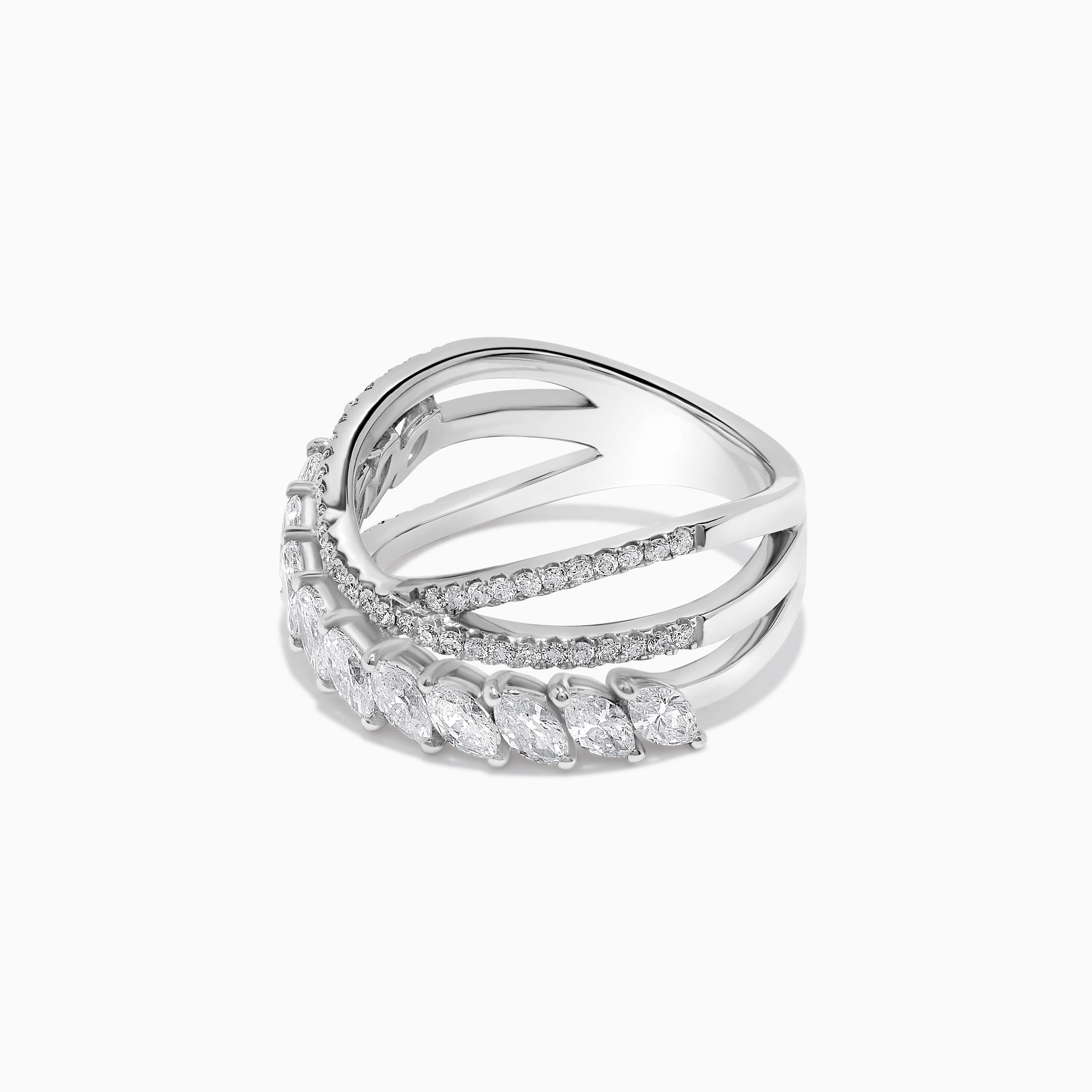 White Marquise Cut Diamond Band JRWM022X