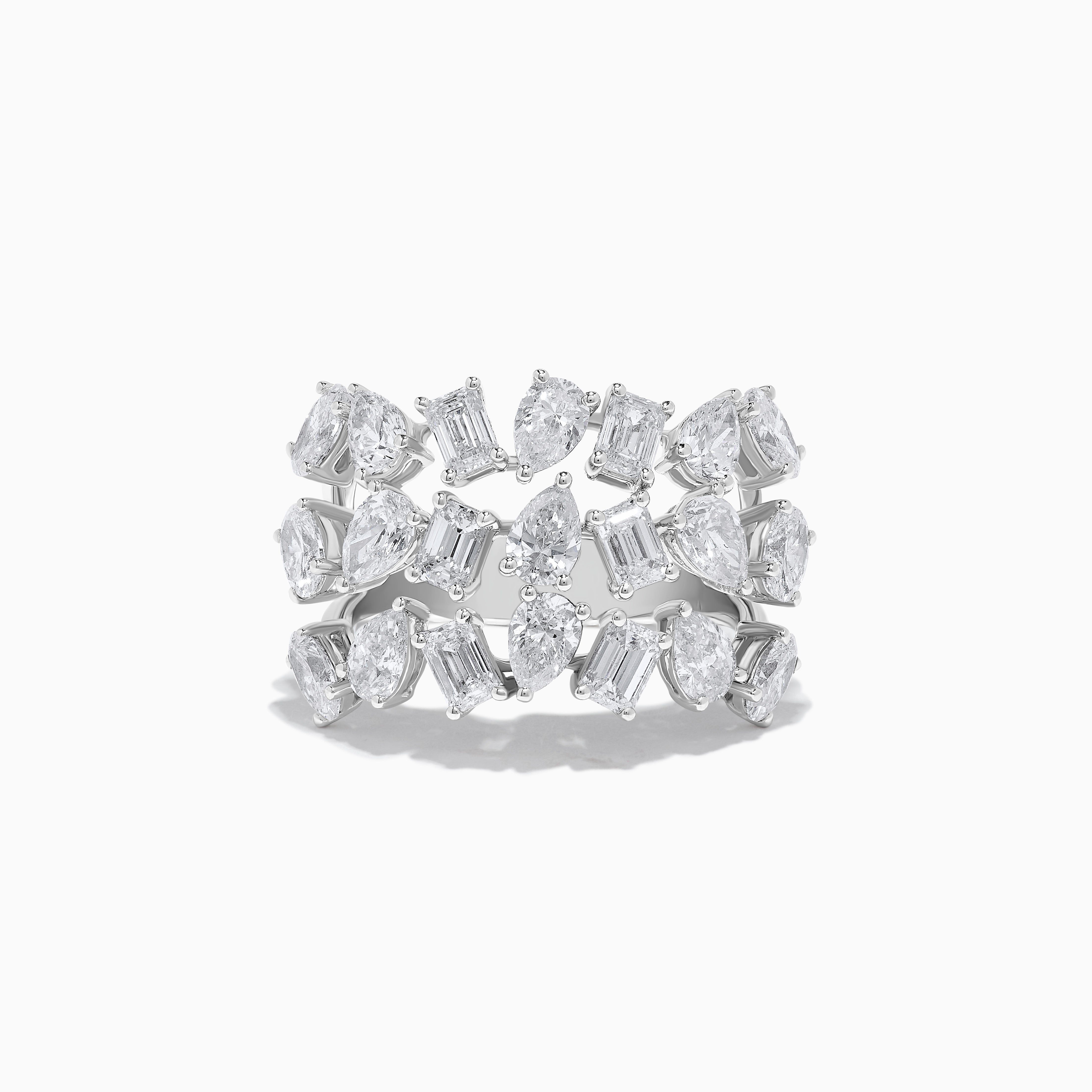 White Mix Cut Diamond Band JRWM024X