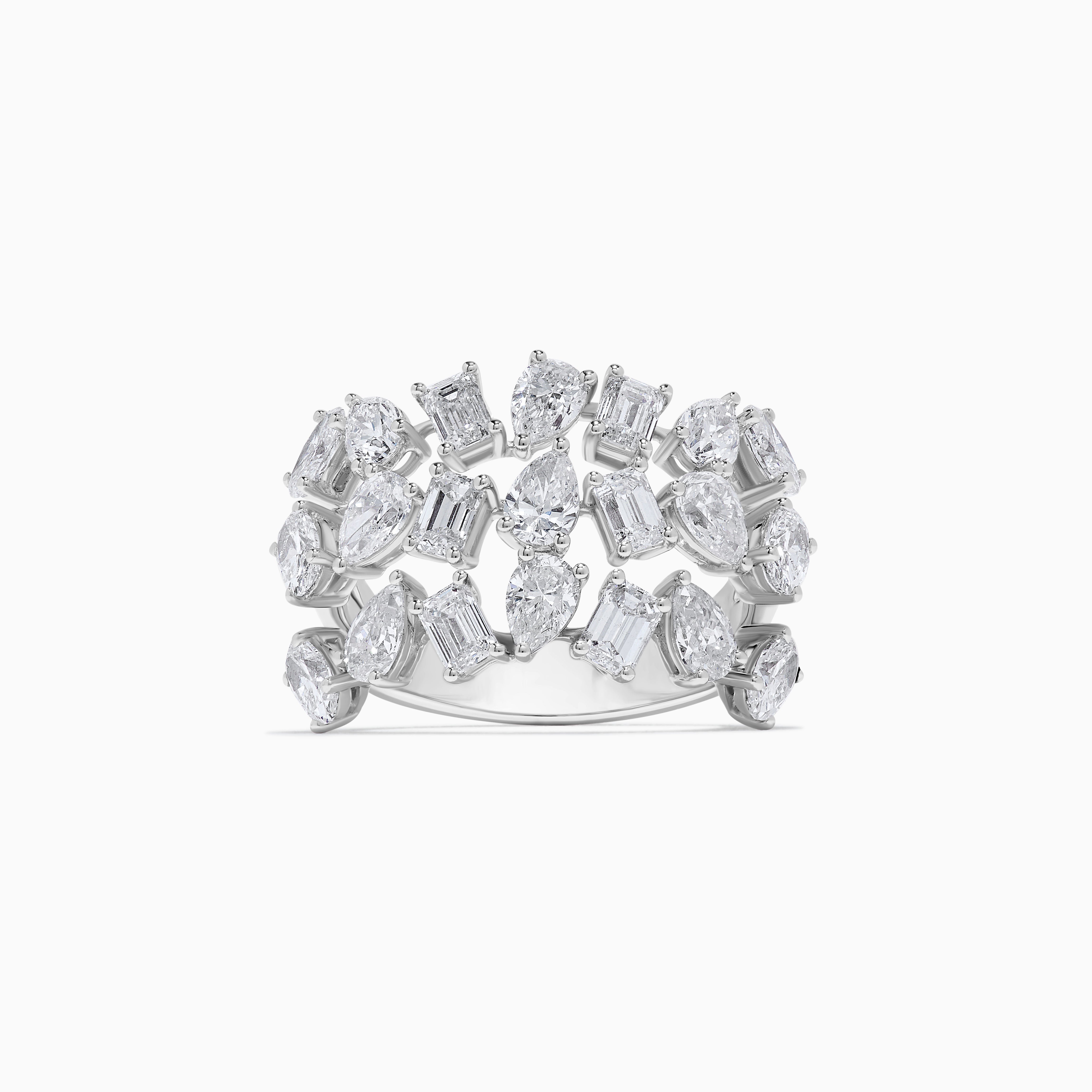 White Mix Cut Diamond Band JRWM024X