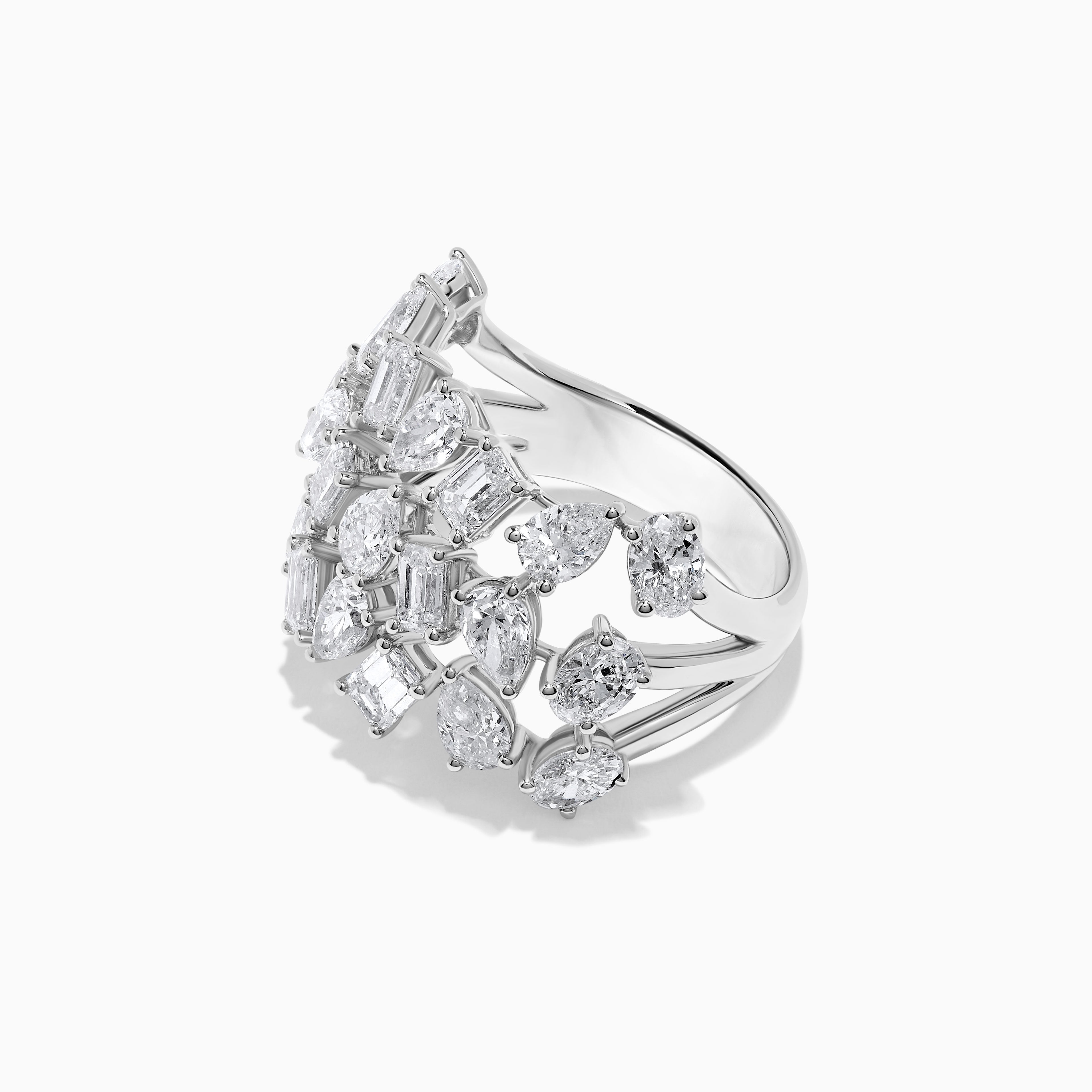 White Mix Cut Diamond Band JRWM024X
