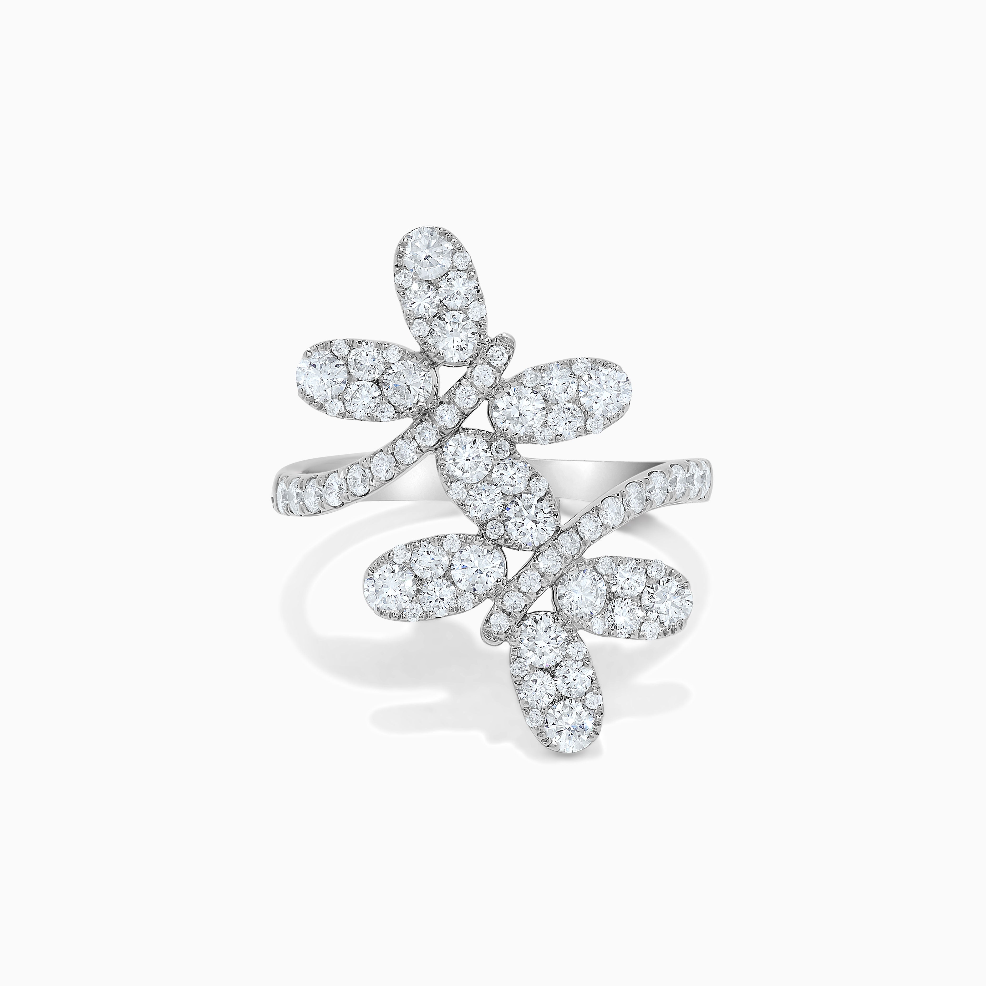 White Diamond White Gold Butterfly Ring JRWM92GX