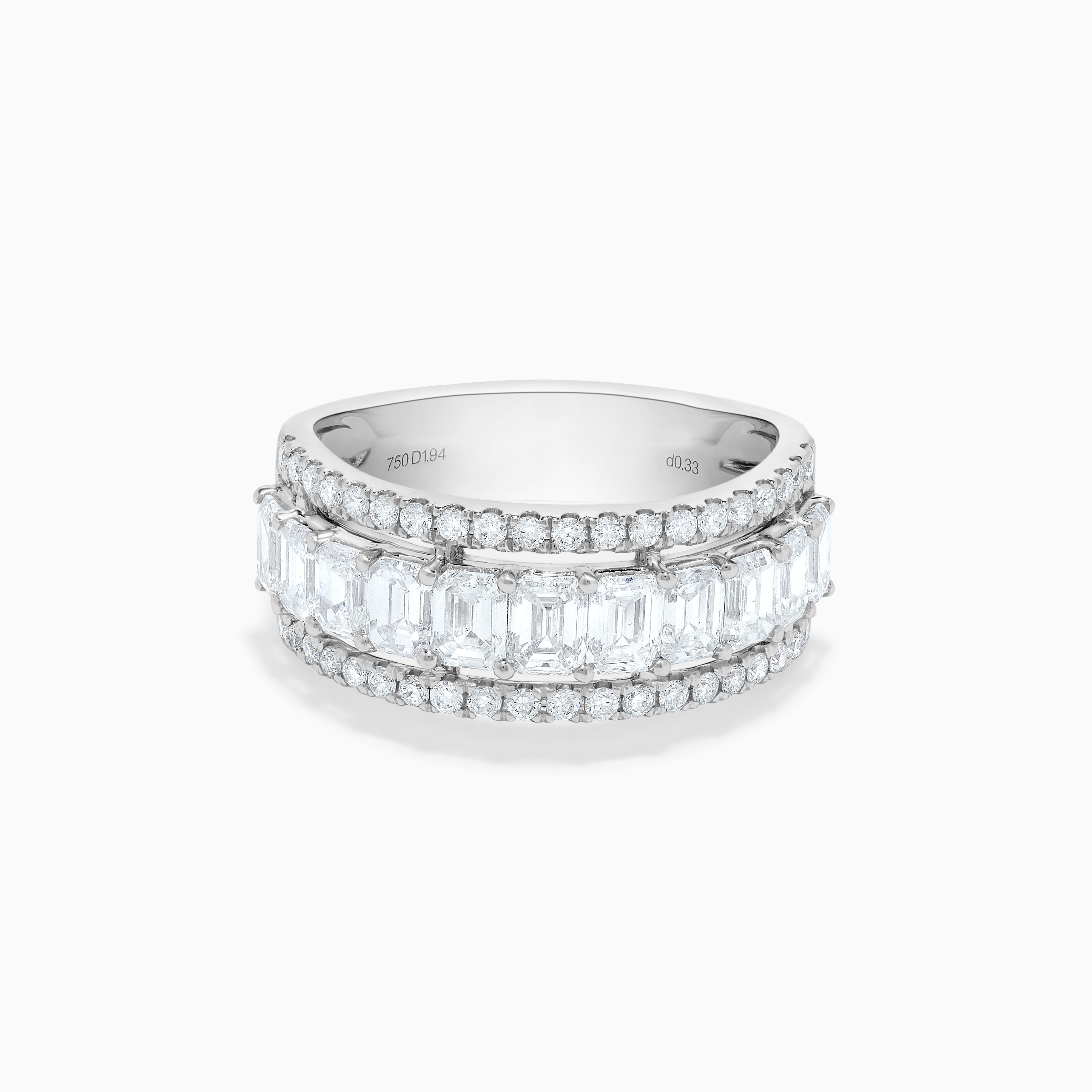 White Emerald Cut Diamond Band JRWM97GX