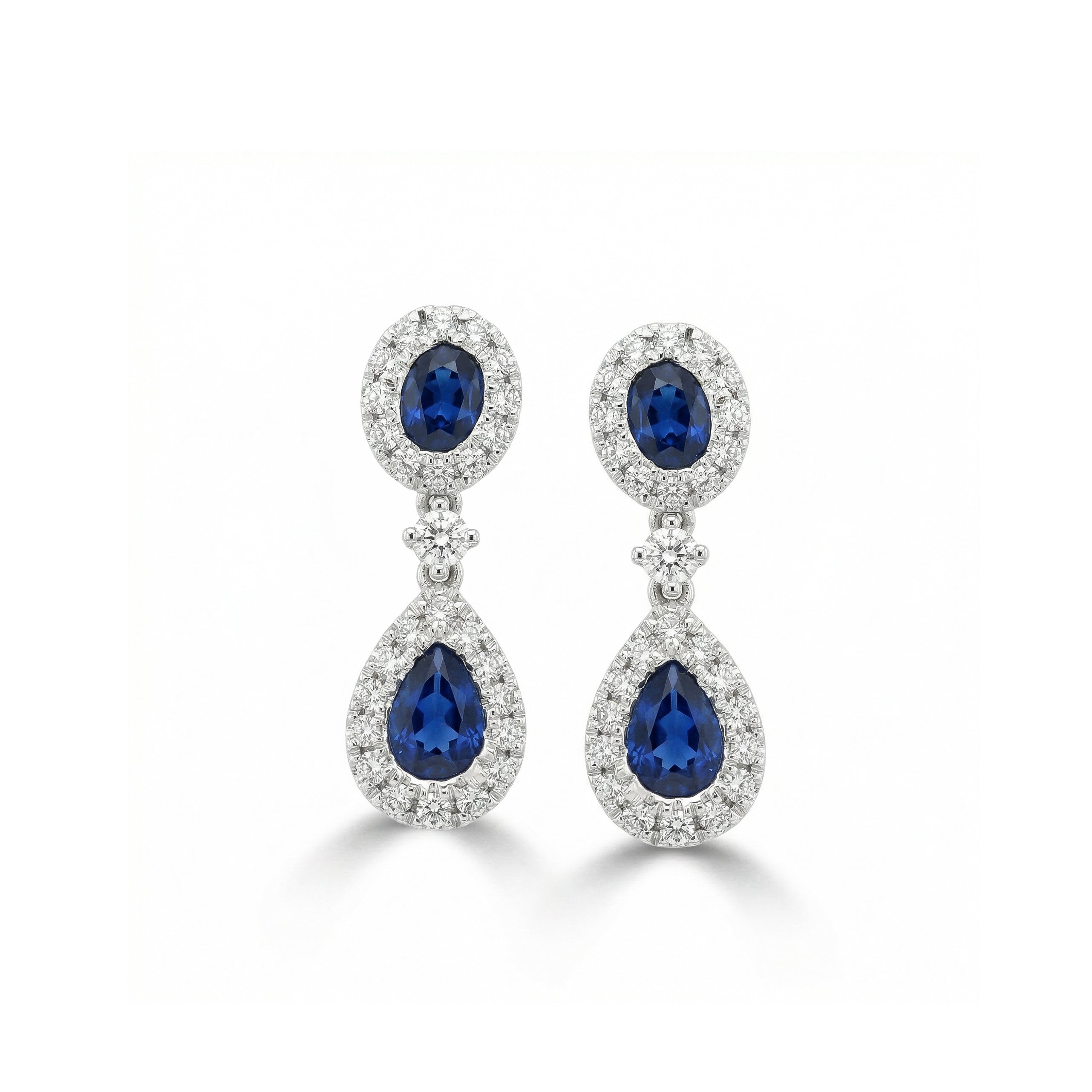 Natural Sapphire & Diamond Drop Earring product image 1