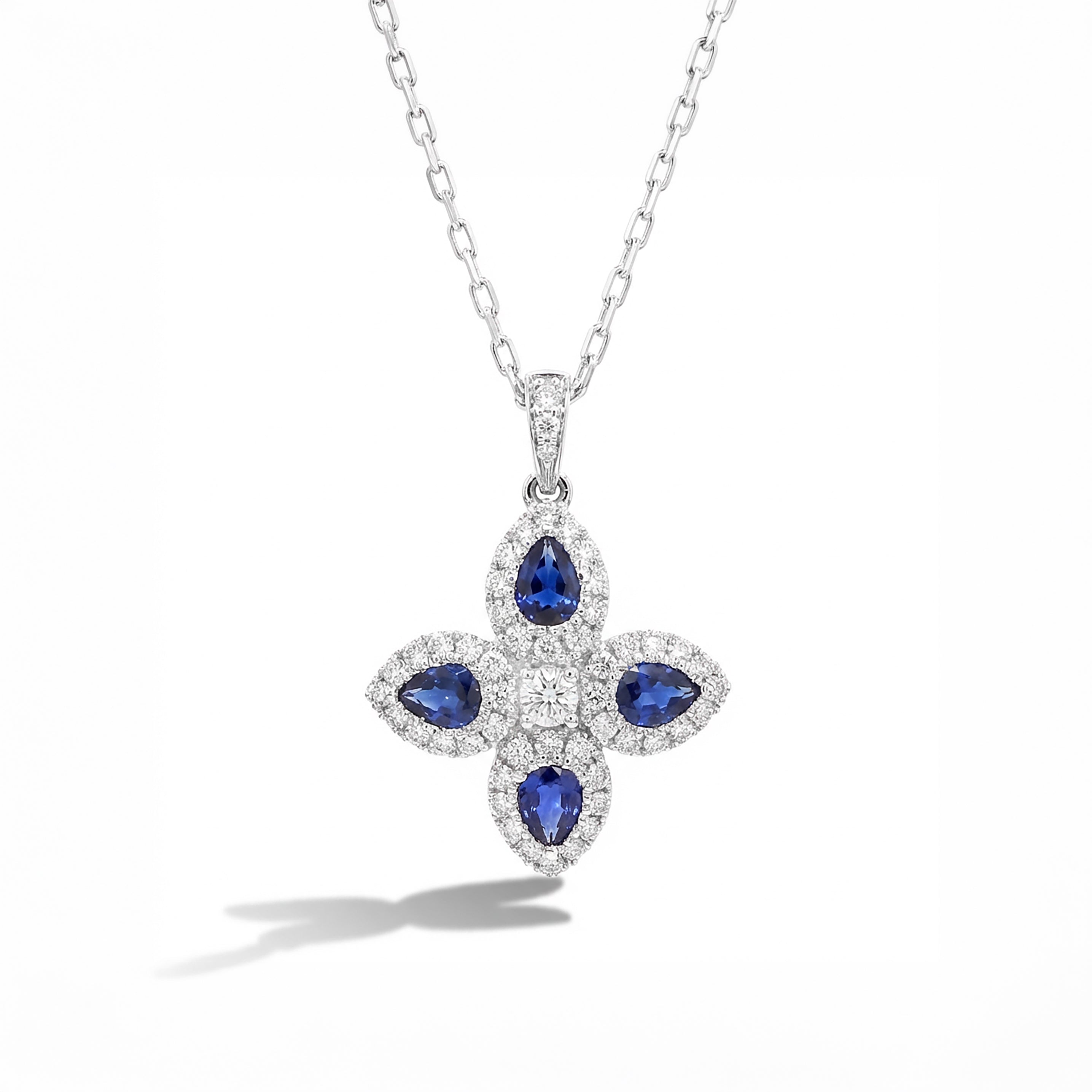 Natural Sapphire & Diamond Necklace product image 1