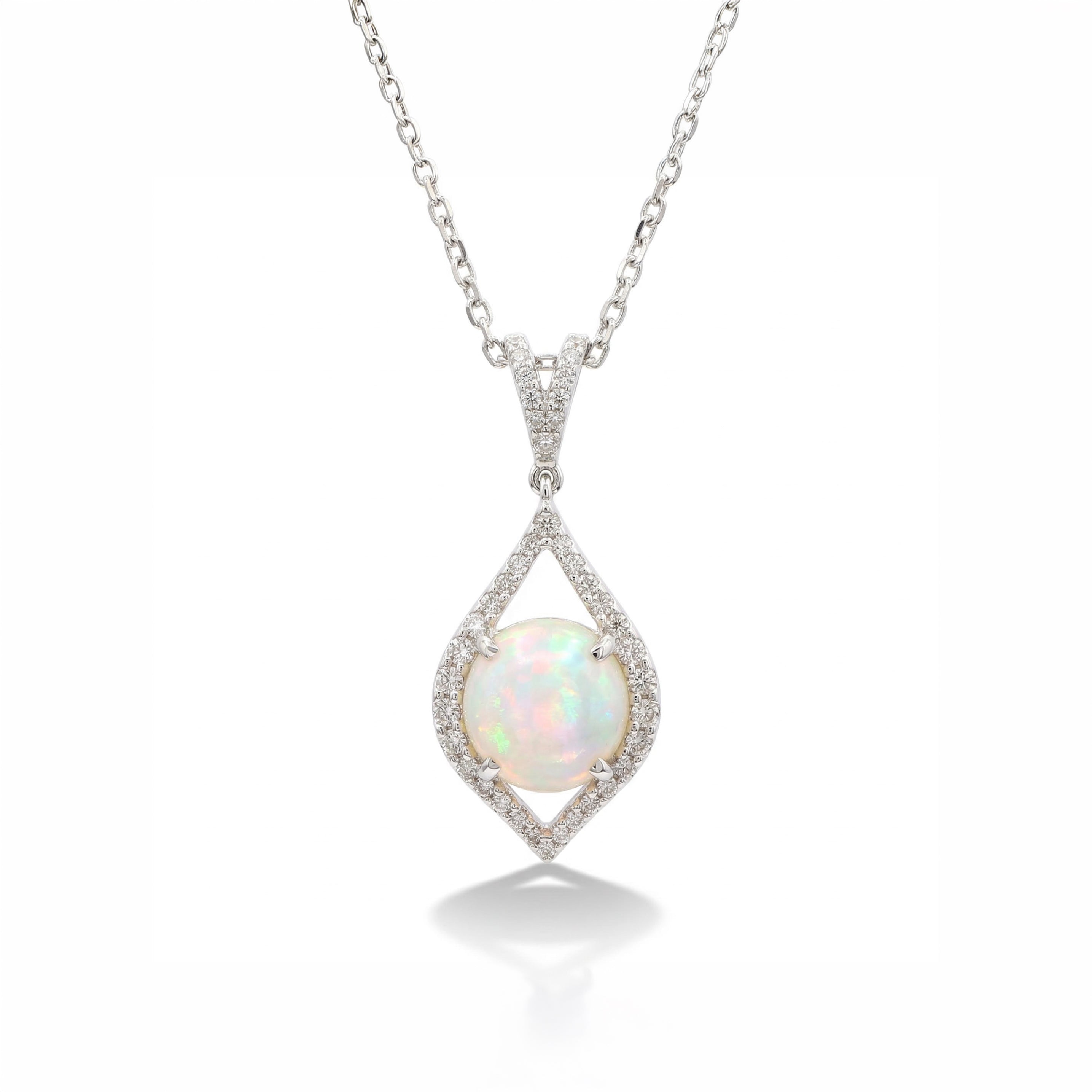 Natural Opal & White Diamond Pendant product image 1