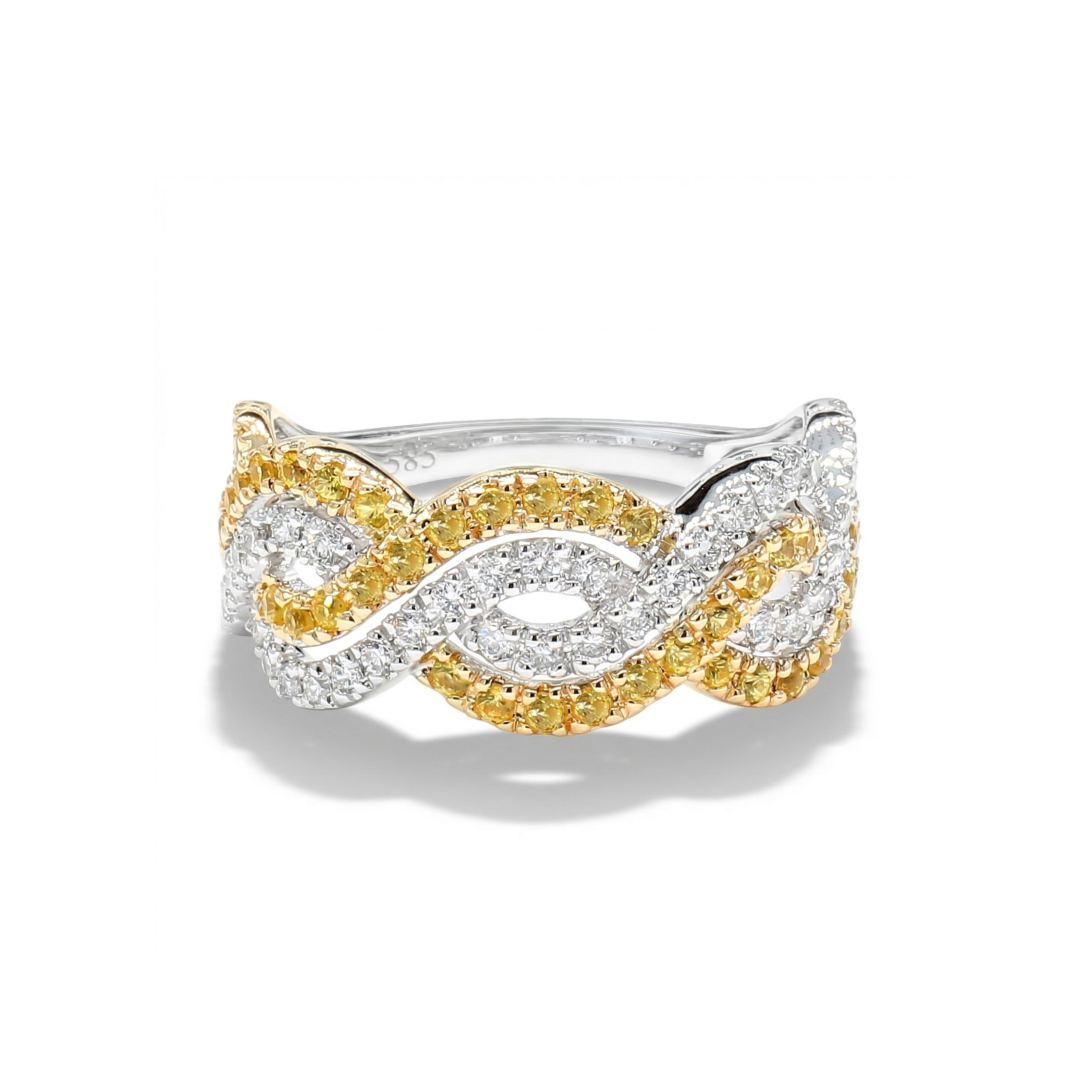 Natural Yellow Sapphire & Diamond Band product image 1