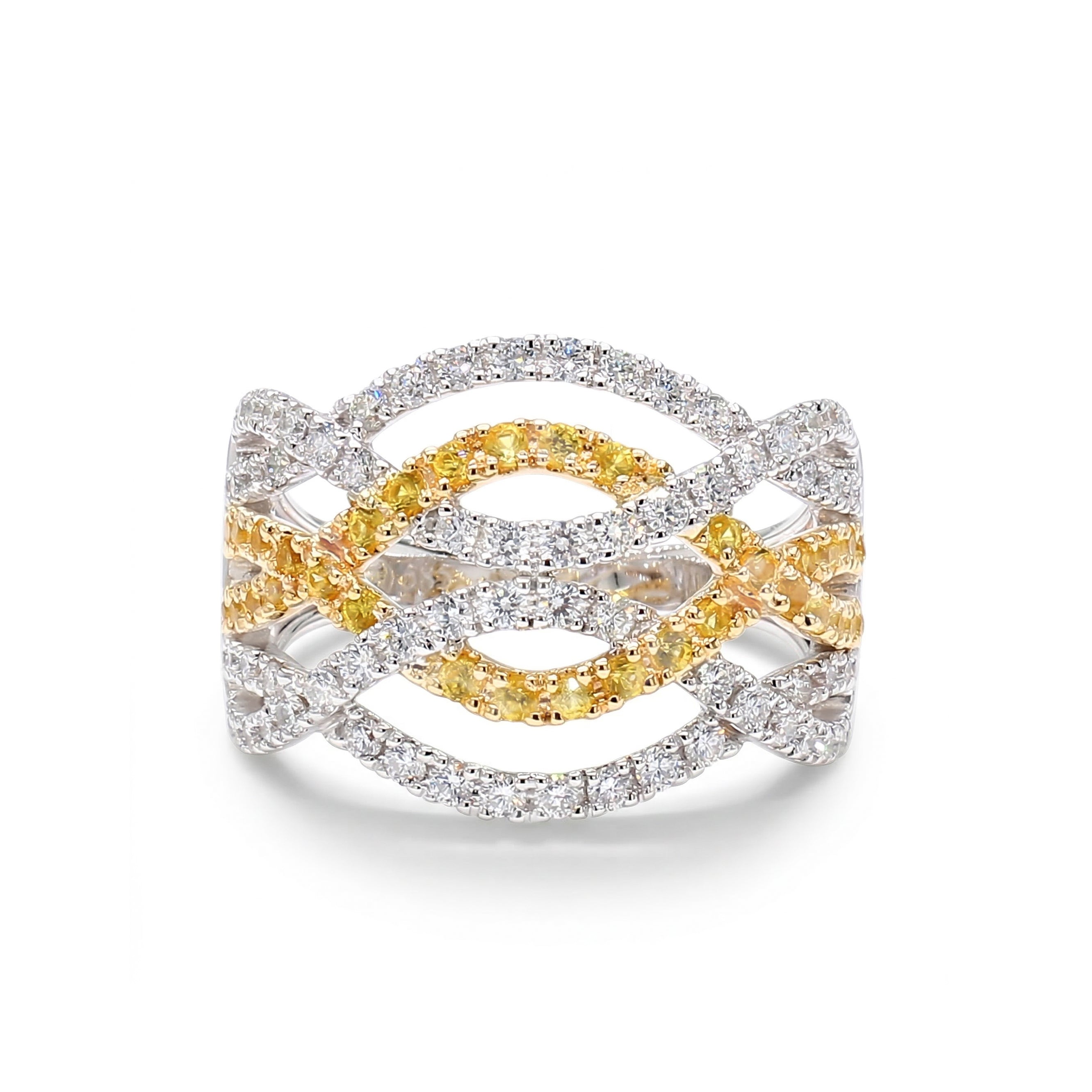 Natural Yellow Sapphire & Diamond Ring product image 1