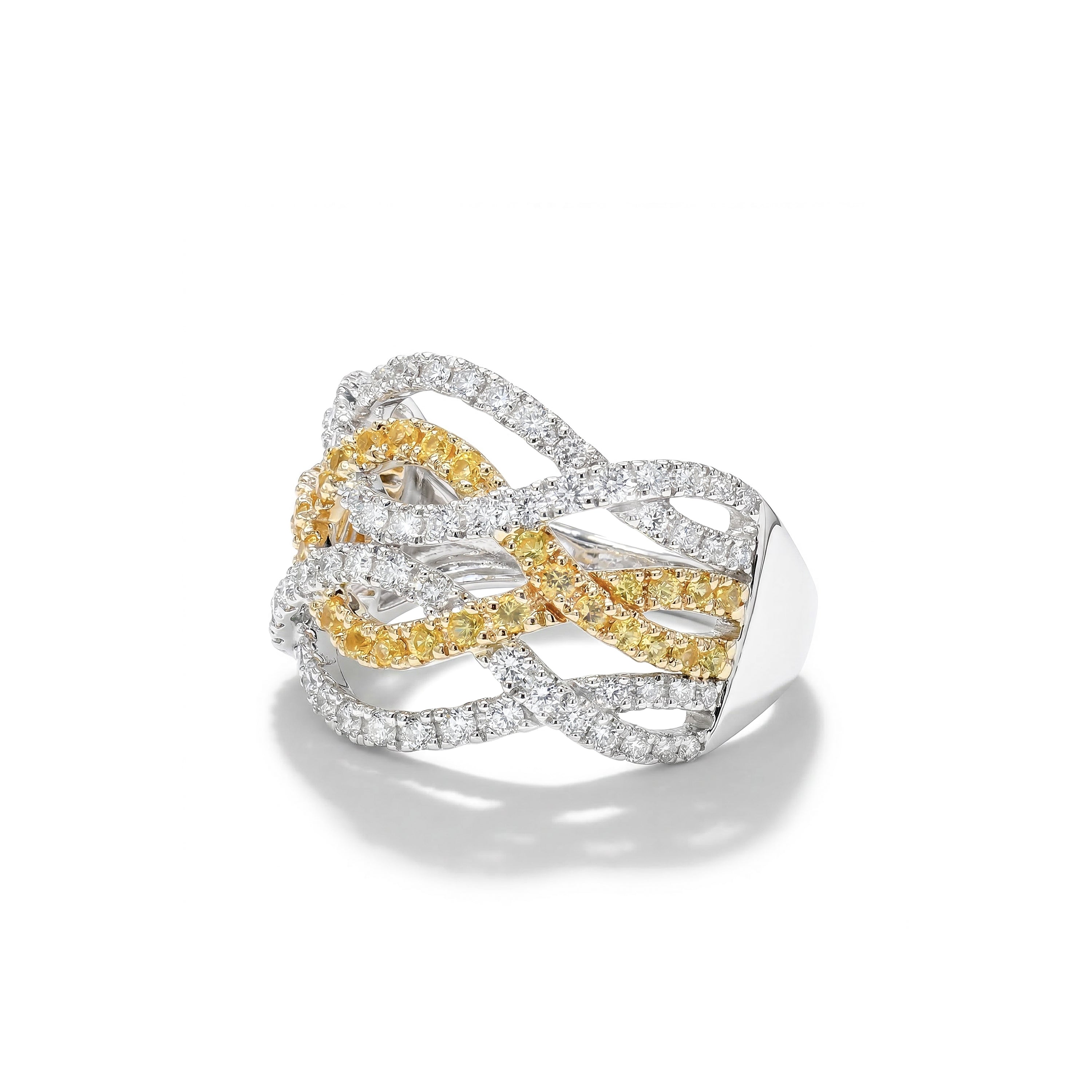 Natural Yellow Sapphire & Diamond Ring product image 2