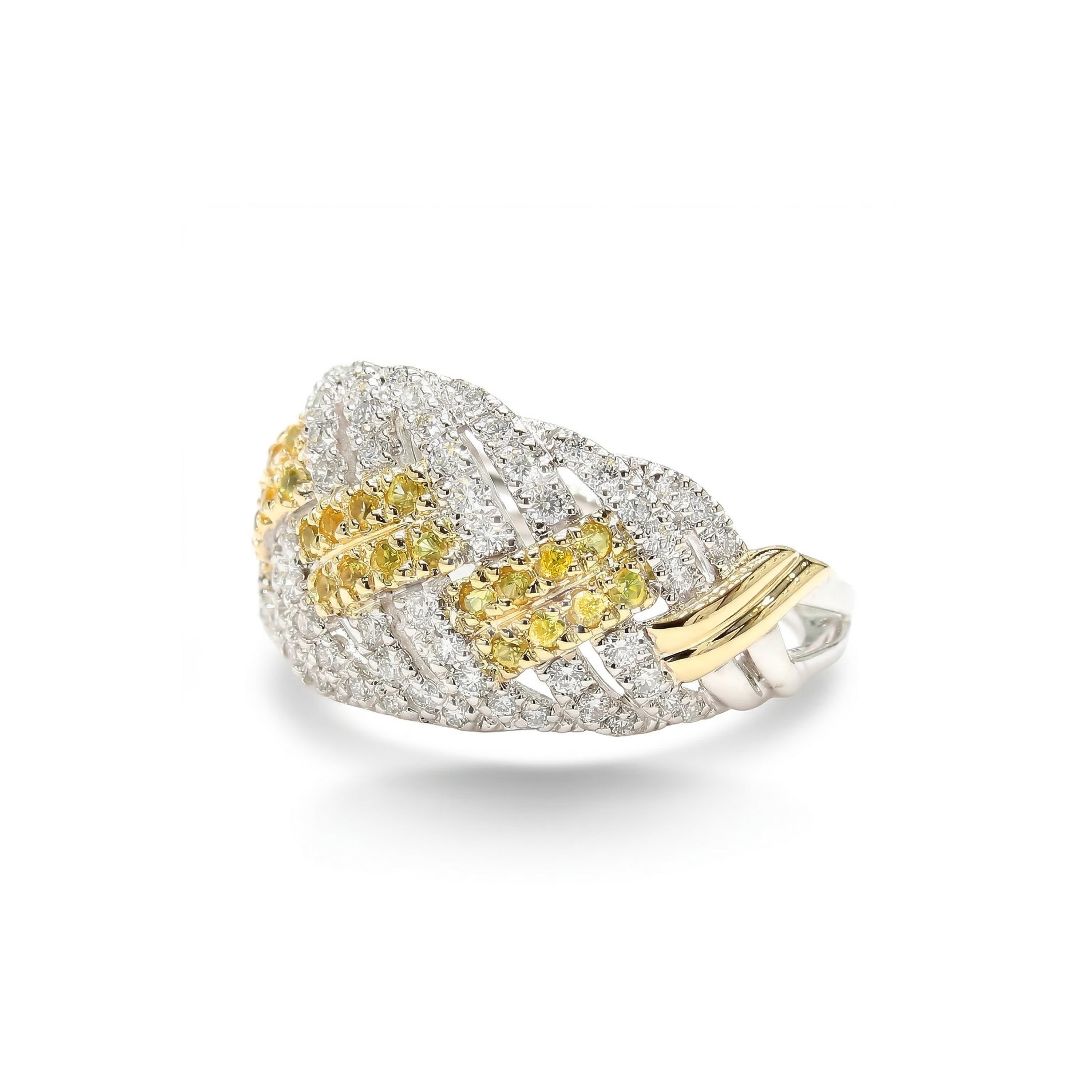 Natural Yellow Sapphire & Diamond Ring product image 2