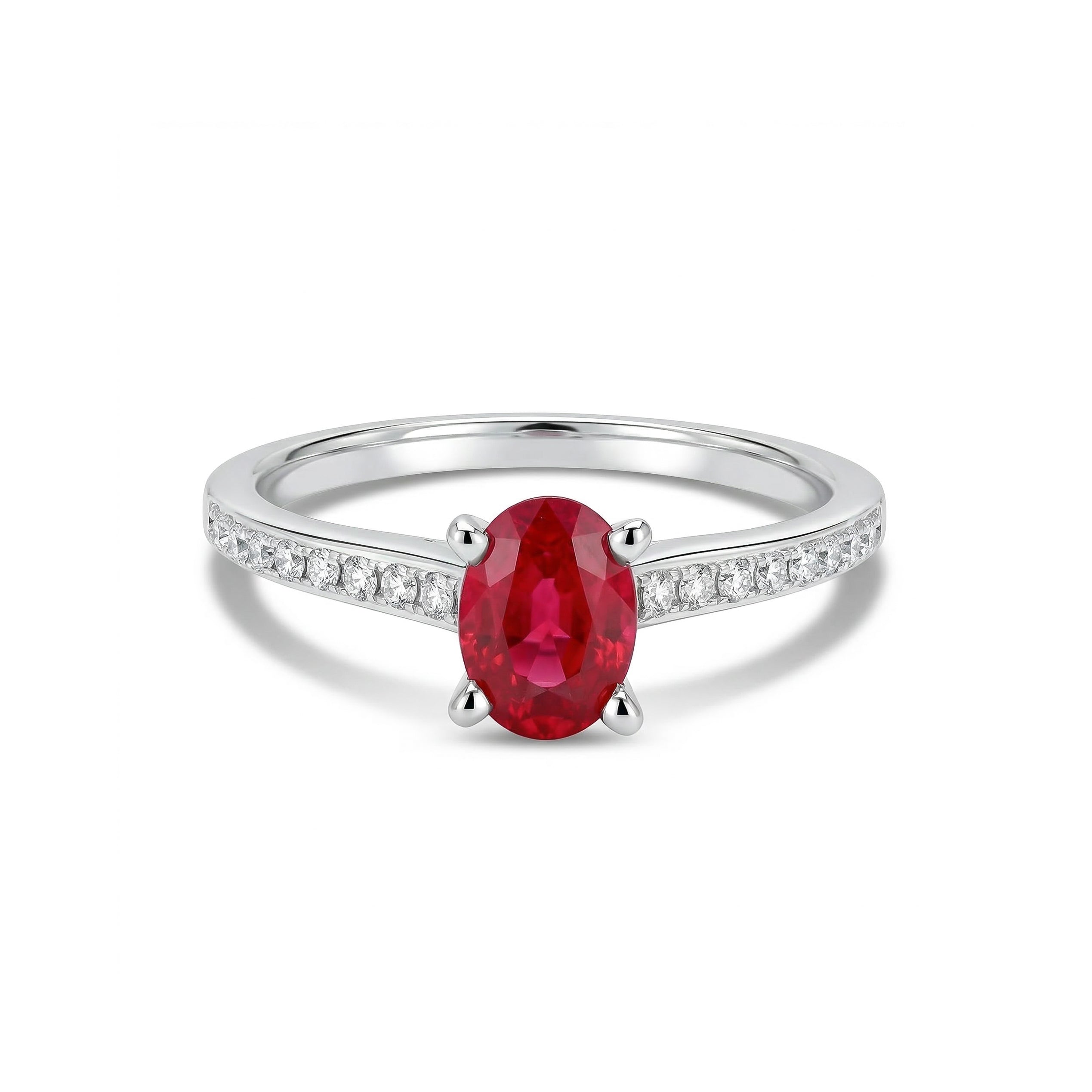 Natural Ruby & White Diamond Ring product image 1