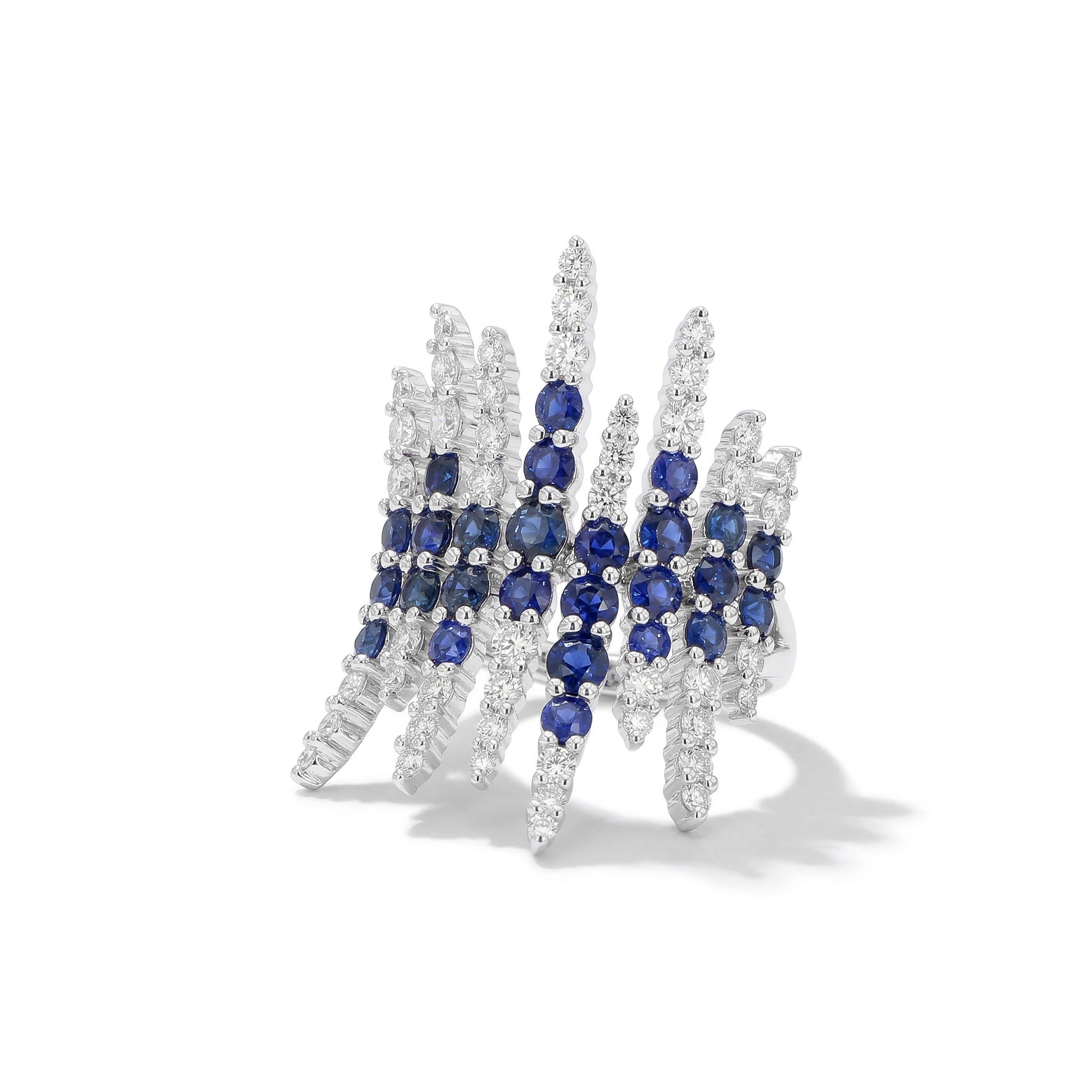 Natural Sapphire & White Diamond Ring product image 1