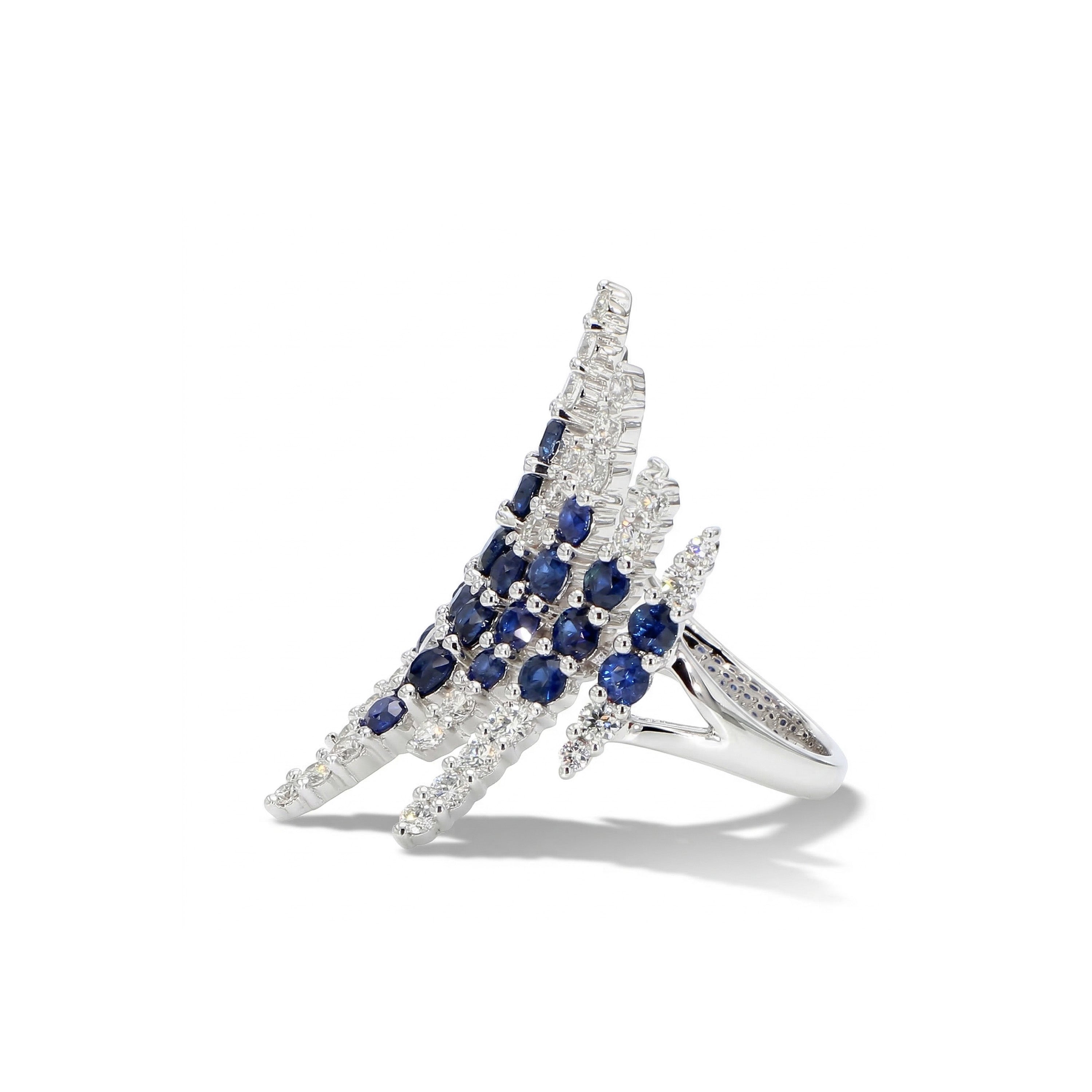 Natural Sapphire & White Diamond Ring product image 2